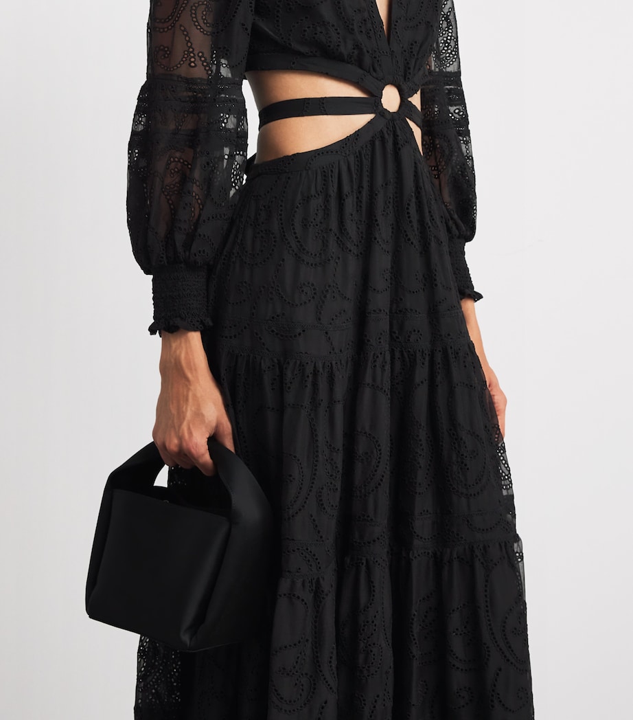 Patricia Tiered Maxi Dress BLACK A001 Image 4