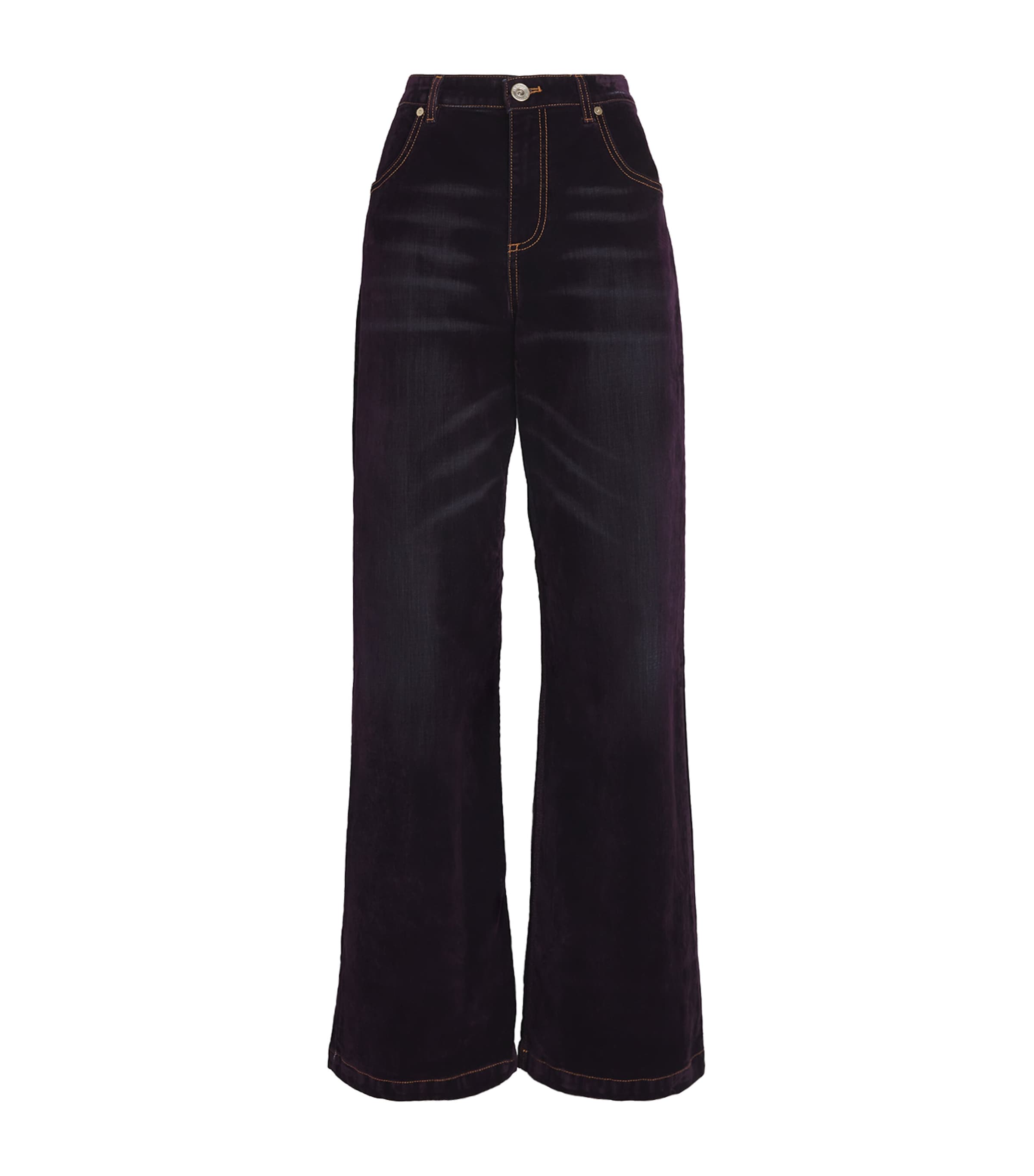 Eleventy Velvet Trousers In Blue