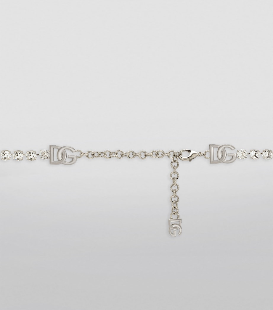 Crystal-Embellished DG Logo Belt 87655-SILVERPALL Image 4
