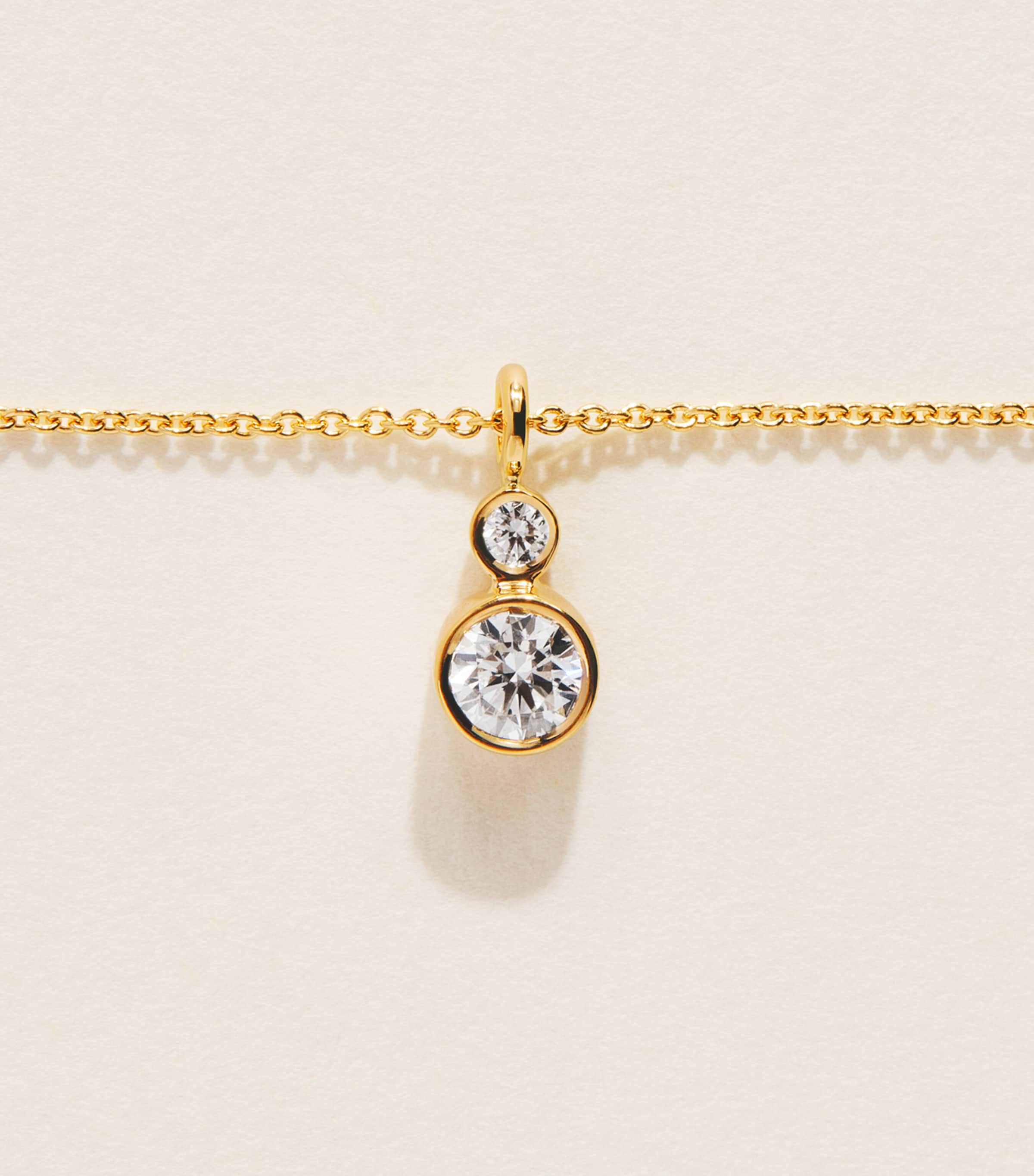 Sophie Bille Brahe Yellow Gold and Diamond Lou Simple Necklace Yellow Gold Image 5