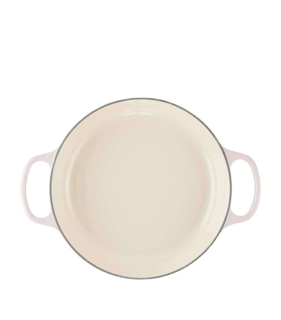 Shallow Cast Iron Casserole Dish (30cm) SHELL PINK Image 4