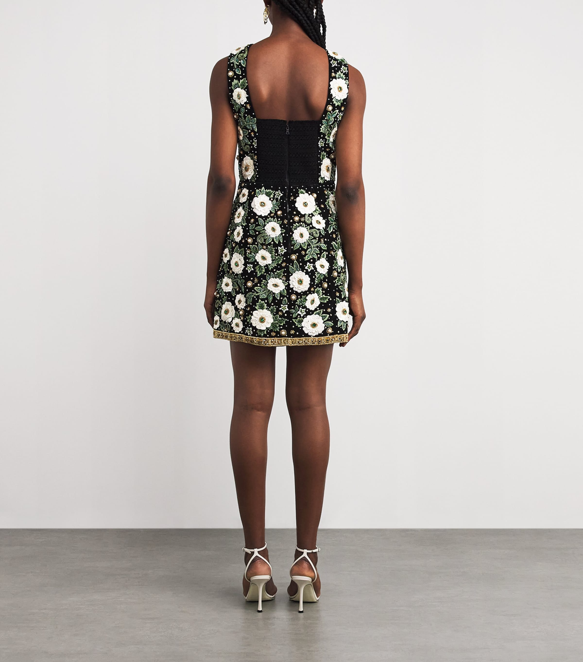 Embellished Lindsey Mini Dress C019 BLACK/MULTI Image 3