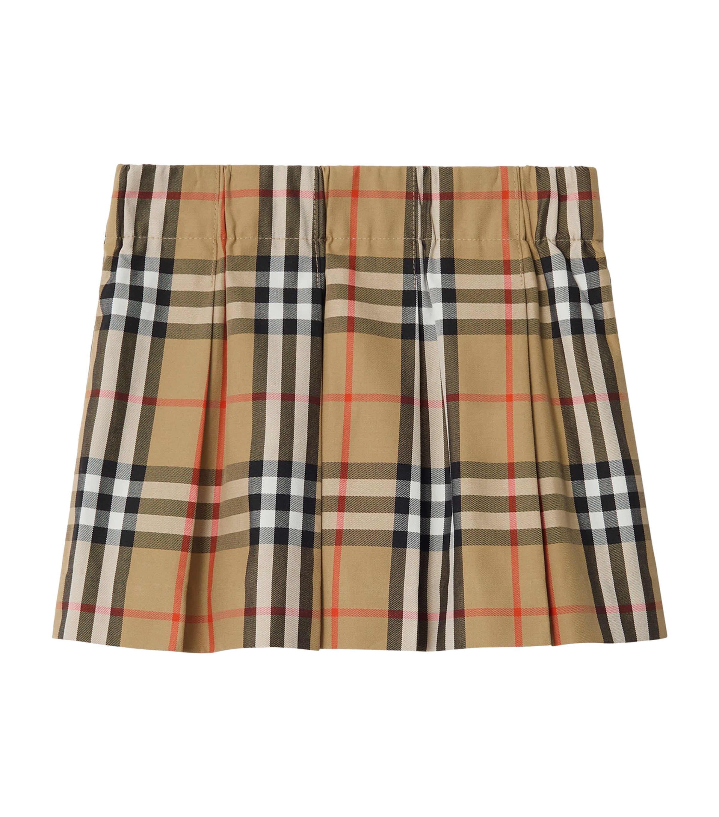 Cotton Check Pleated Skirt (6 Months- 3 Years) SAND IP CHECK Image 1