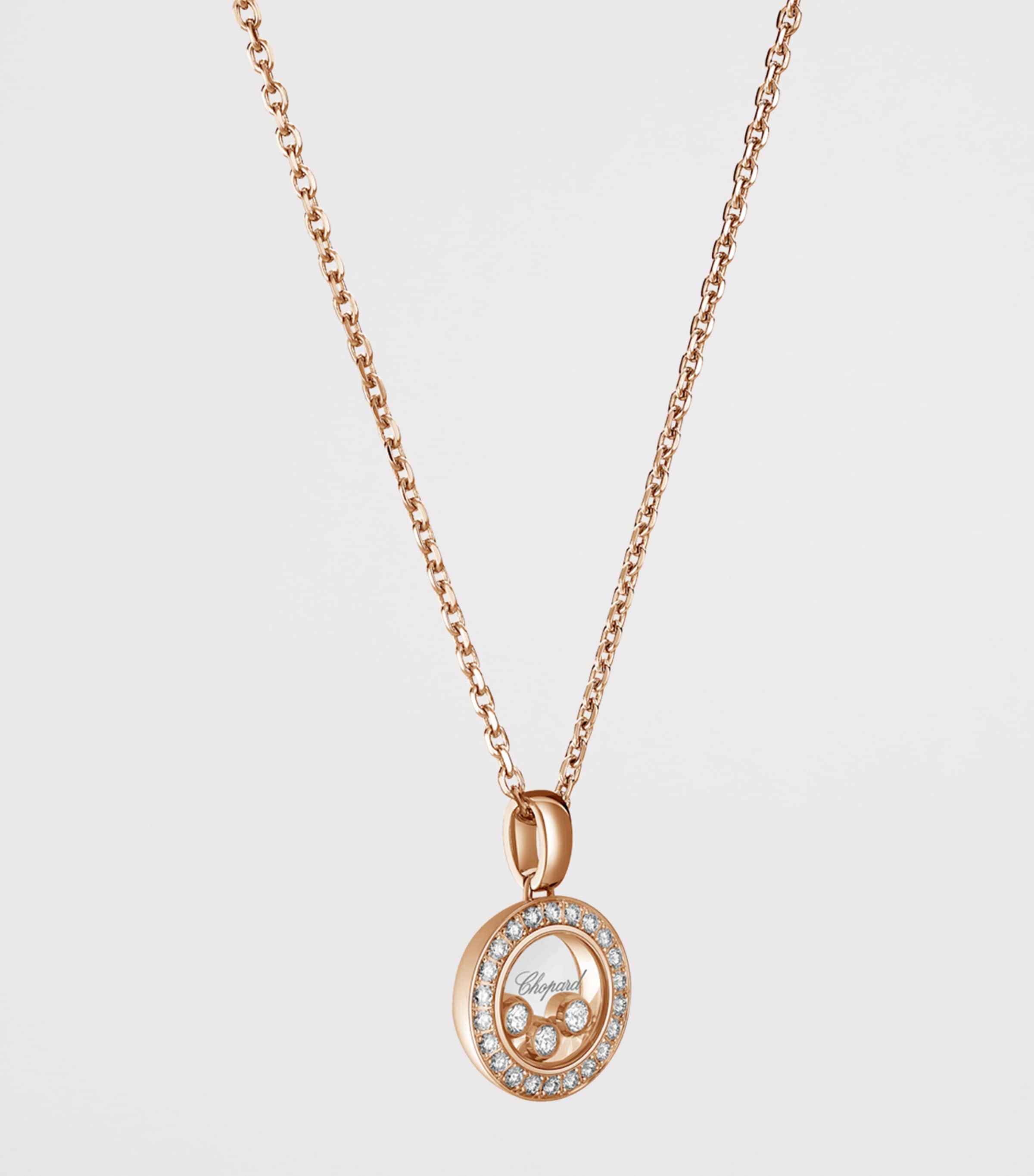Rose Gold and Diamond Happy Diamonds Icons Pendant Necklace 18K ROSE GOLD Image 5