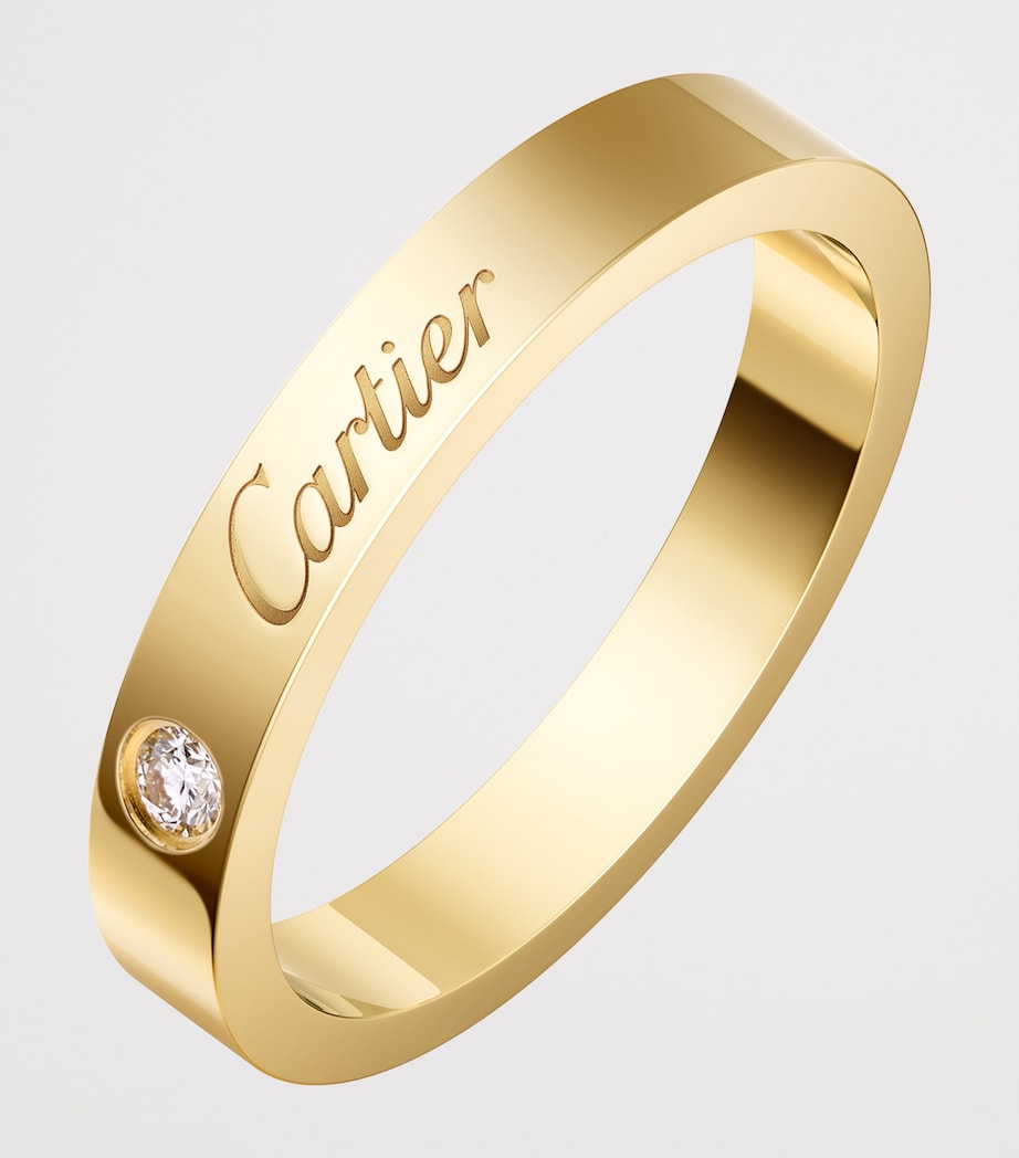 Yellow Gold and Diamond C de Cartier Wedding Ring YELLOW GOLD Image 2