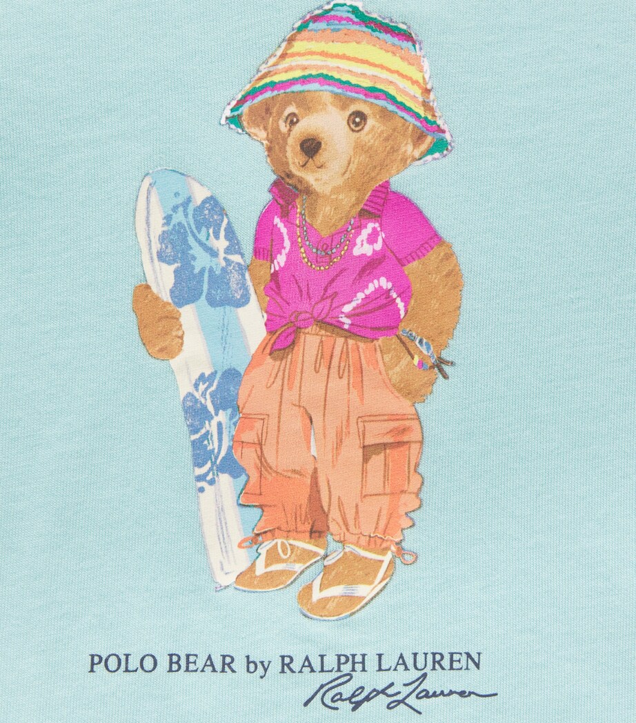 Ralph Lauren Kids Cotton Polo Bear T-Shirt (3-24 Months) Parakeet Image 3