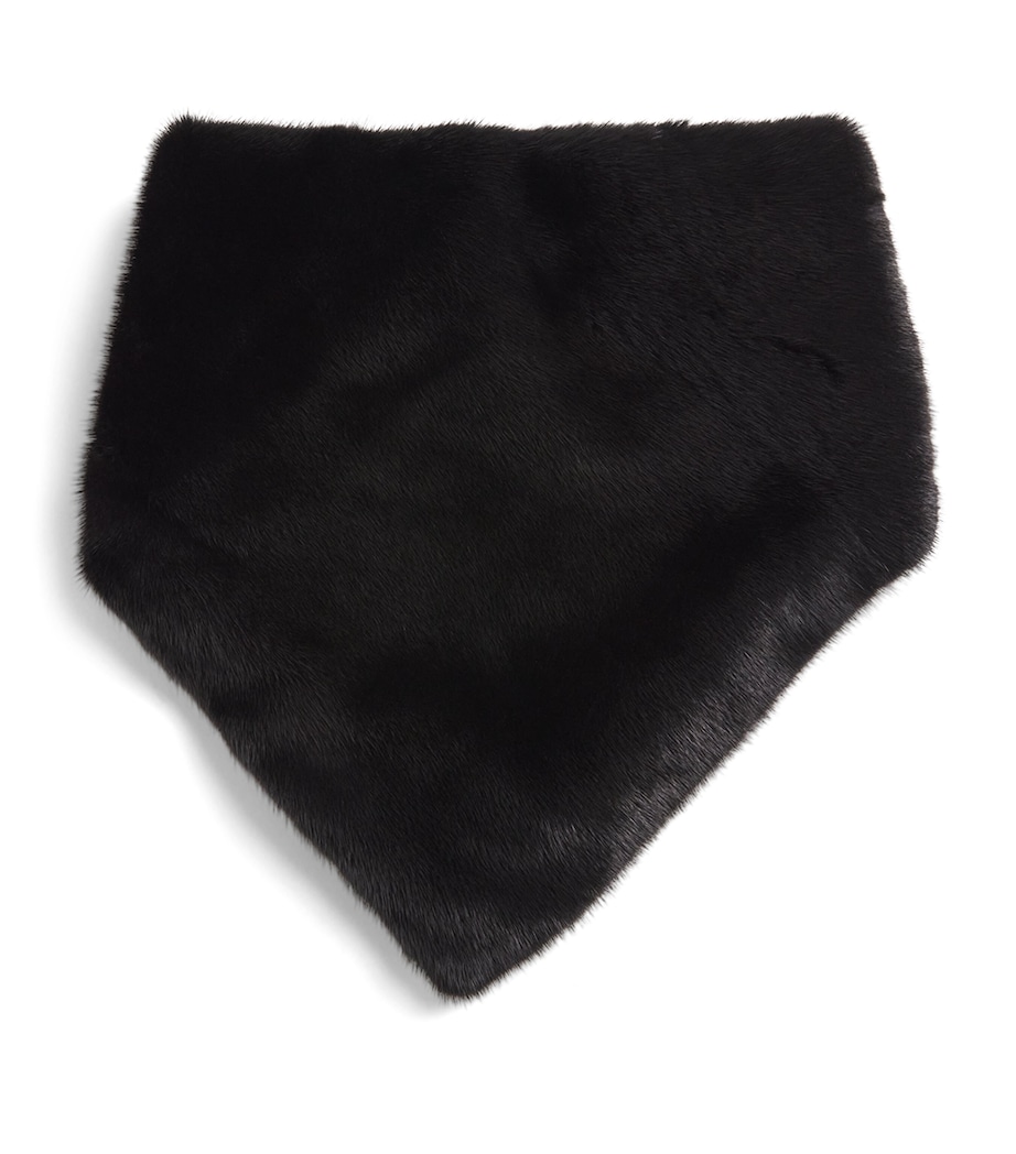 Mink Fur-Leather Bandana C99 Image 1