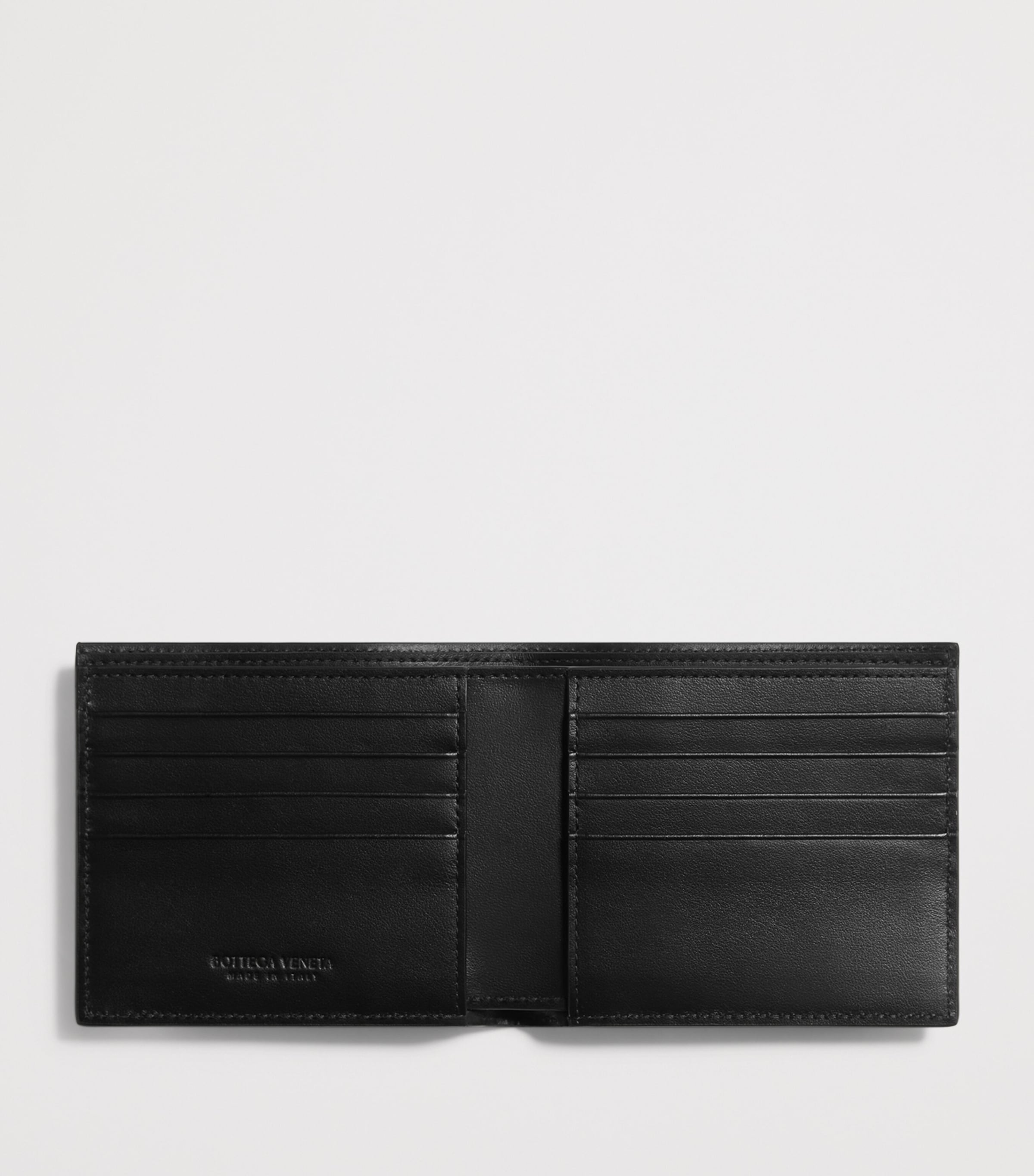 Bottega Veneta Leather Intrecciato Bifold Card Holder Image 2