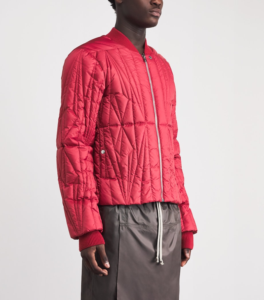 Rick Owens Mens x Moncler Down Geocamo Flight Jacket Carnelian Image 4