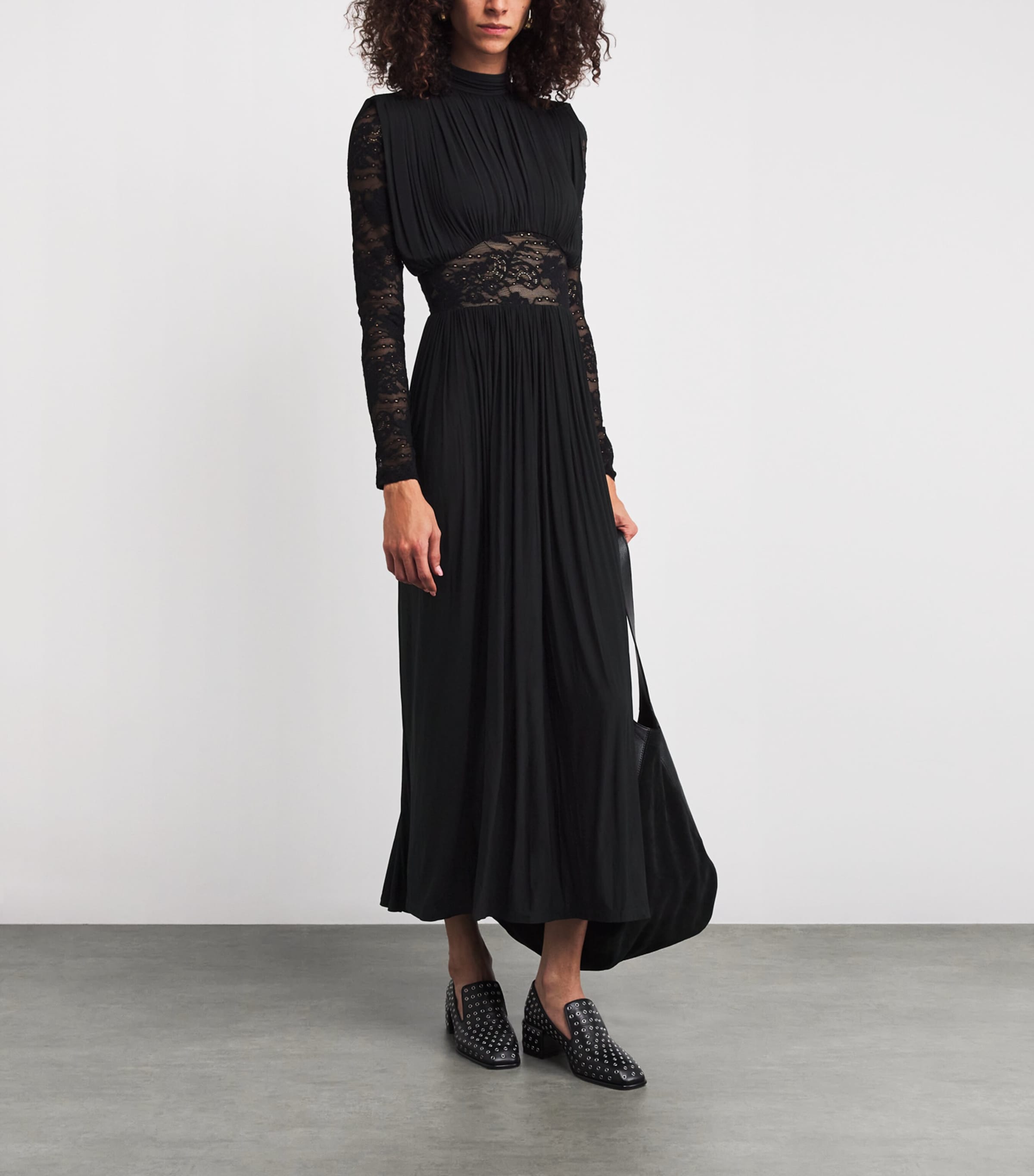 Lace-Detail Rebellion Maxi Dress BLK BLACK Image 2