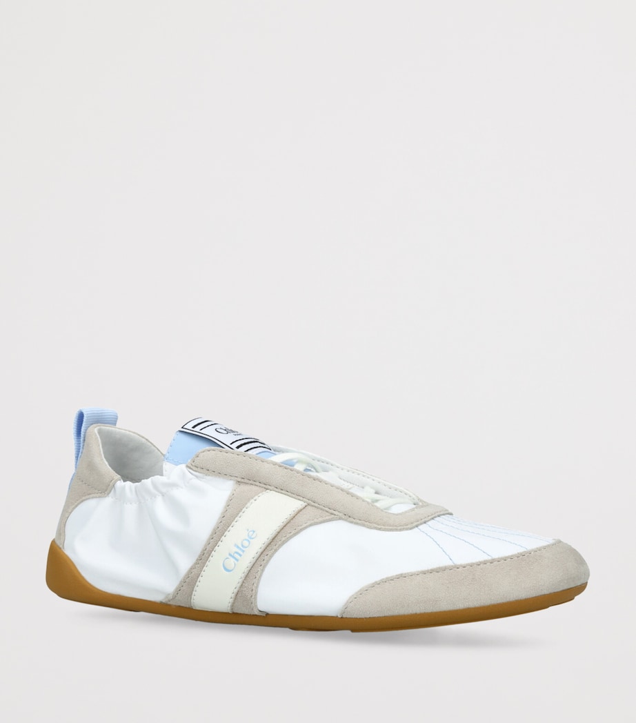 Leather Kick Sneakers PALE BLUE Image 3