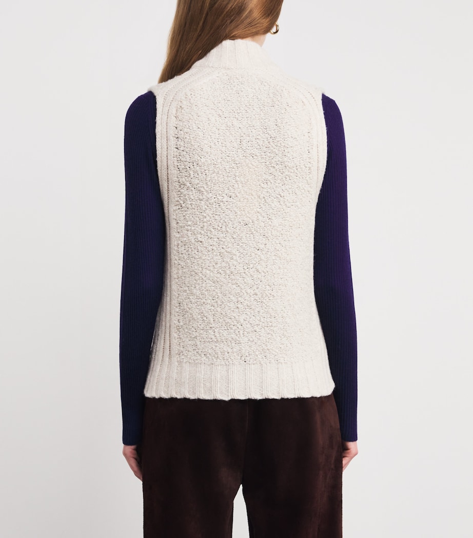 Teddy Bouclé Gilet PALE OATMEAL Image 4