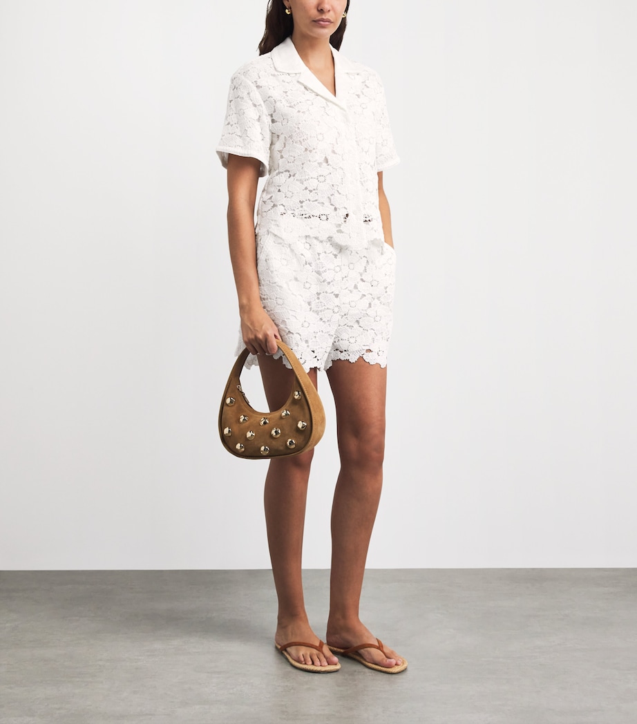Simkhai Womens Lace Holly Shorts Ivory Image 2