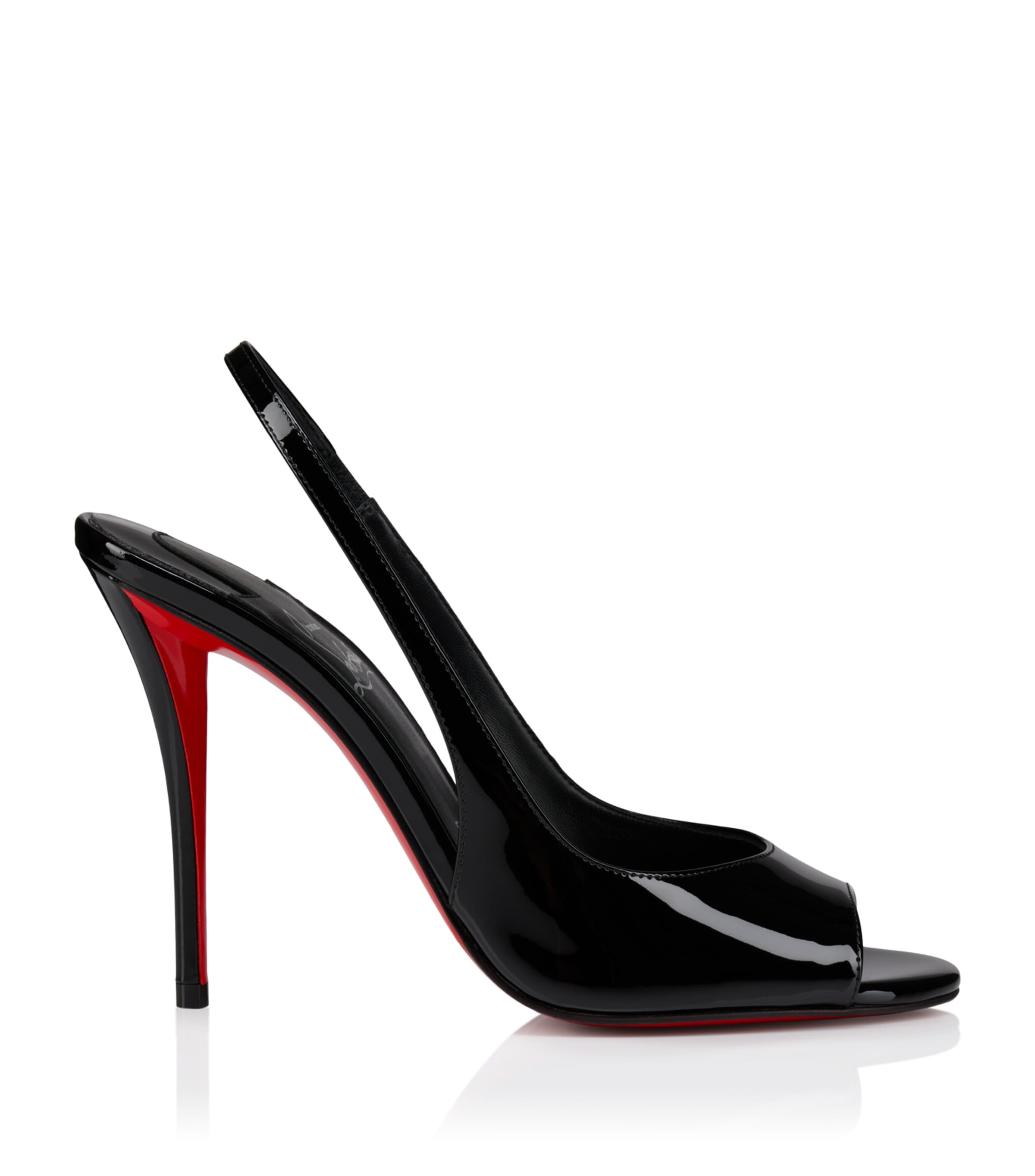 Christian Louboutin Black Sofia Z Patent Leather Slingback Sandals