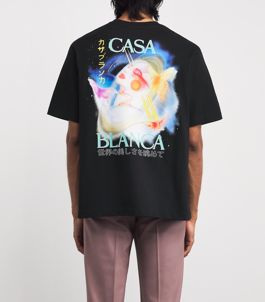 Galactic Connection Printed T-Shirt BLACK Image 4