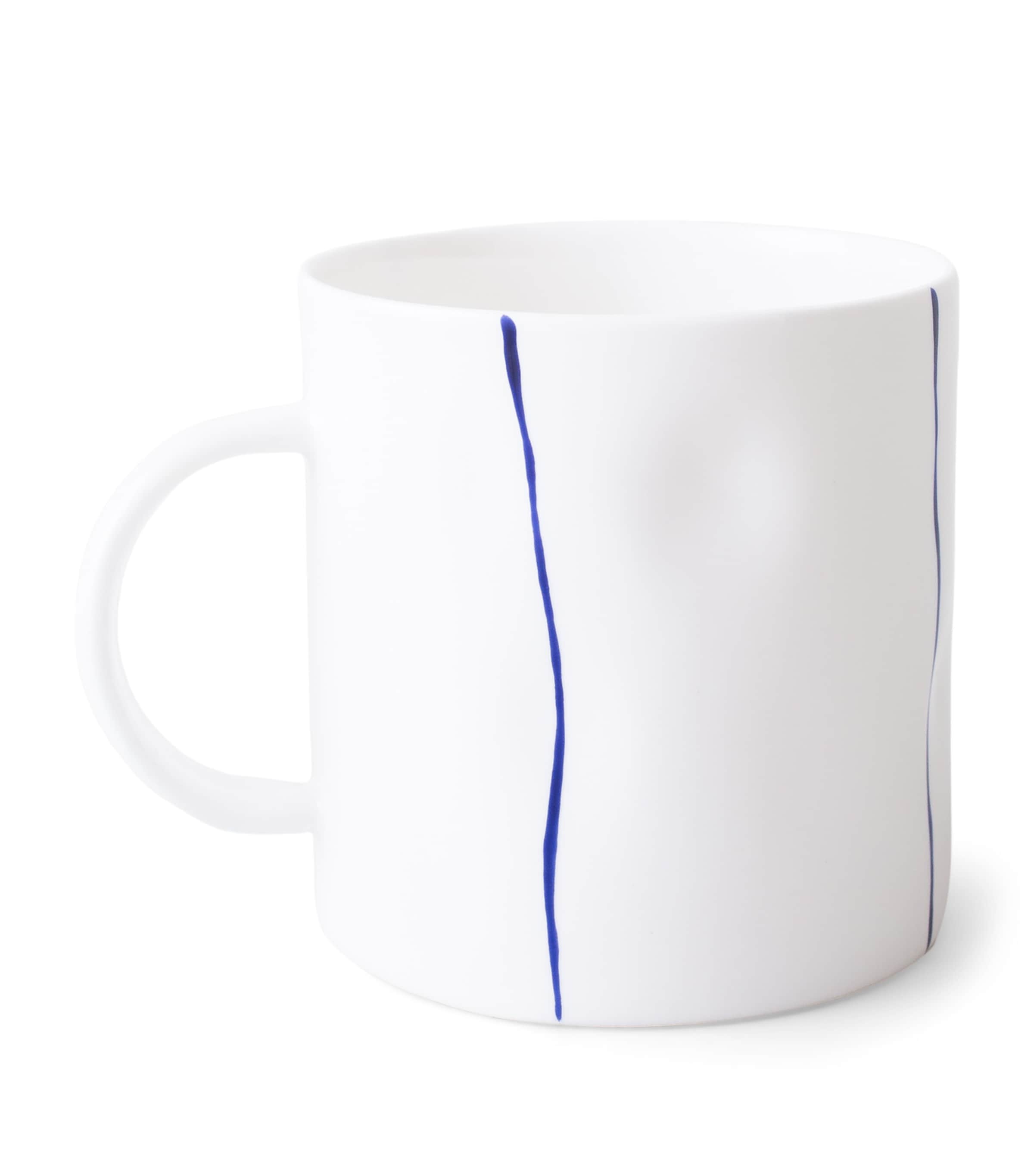 FELDSPAR Fine Bone China Stripe Tea Mug Cobalt Image 1