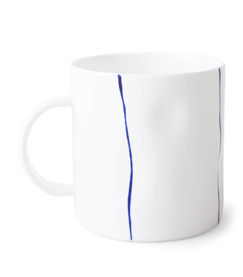 FELDSPAR Fine Bone China Stripe Tea Mug Cobalt Image 1