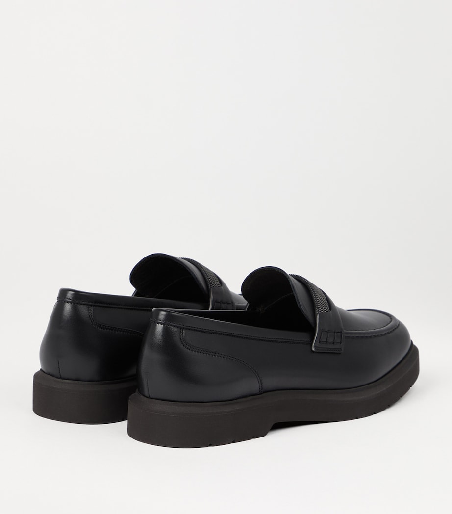 Leather Monili Penny Loafers C101 Image 3