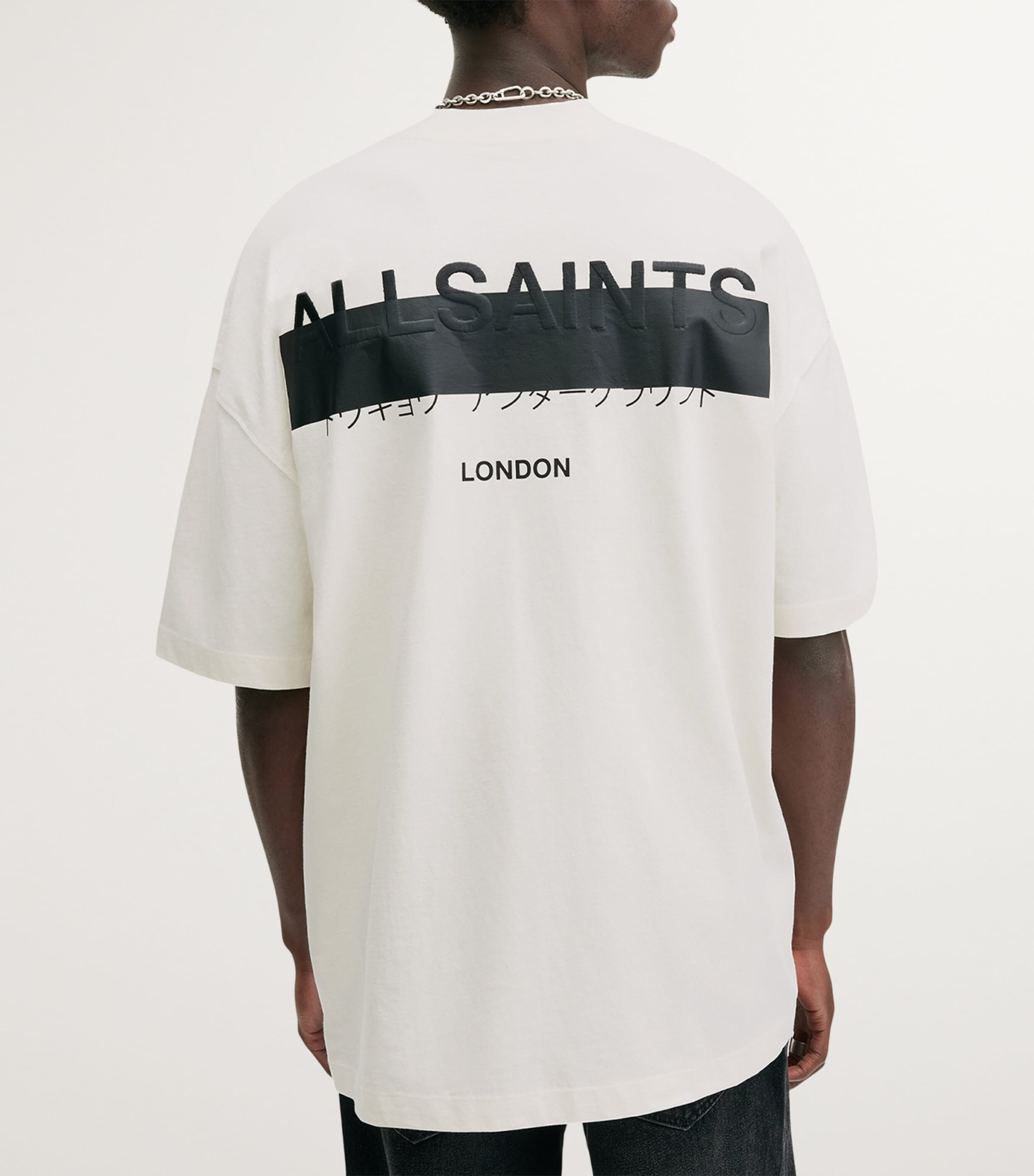 Organic Cotton Redact T-Shirt ASHEN WHITE Image 5