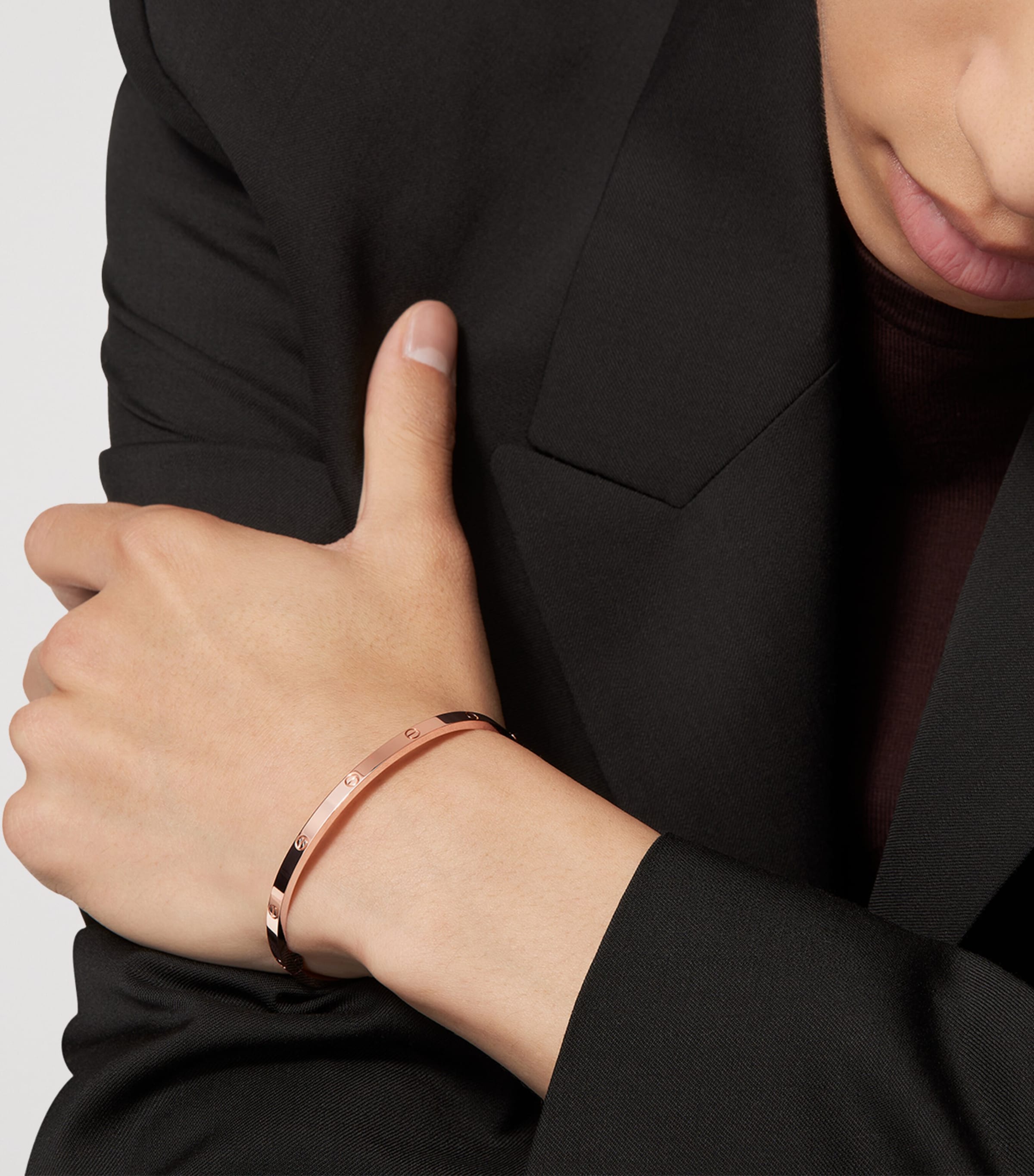 Small Rose Gold LOVE Bracelet ROSE GOLD Image 7