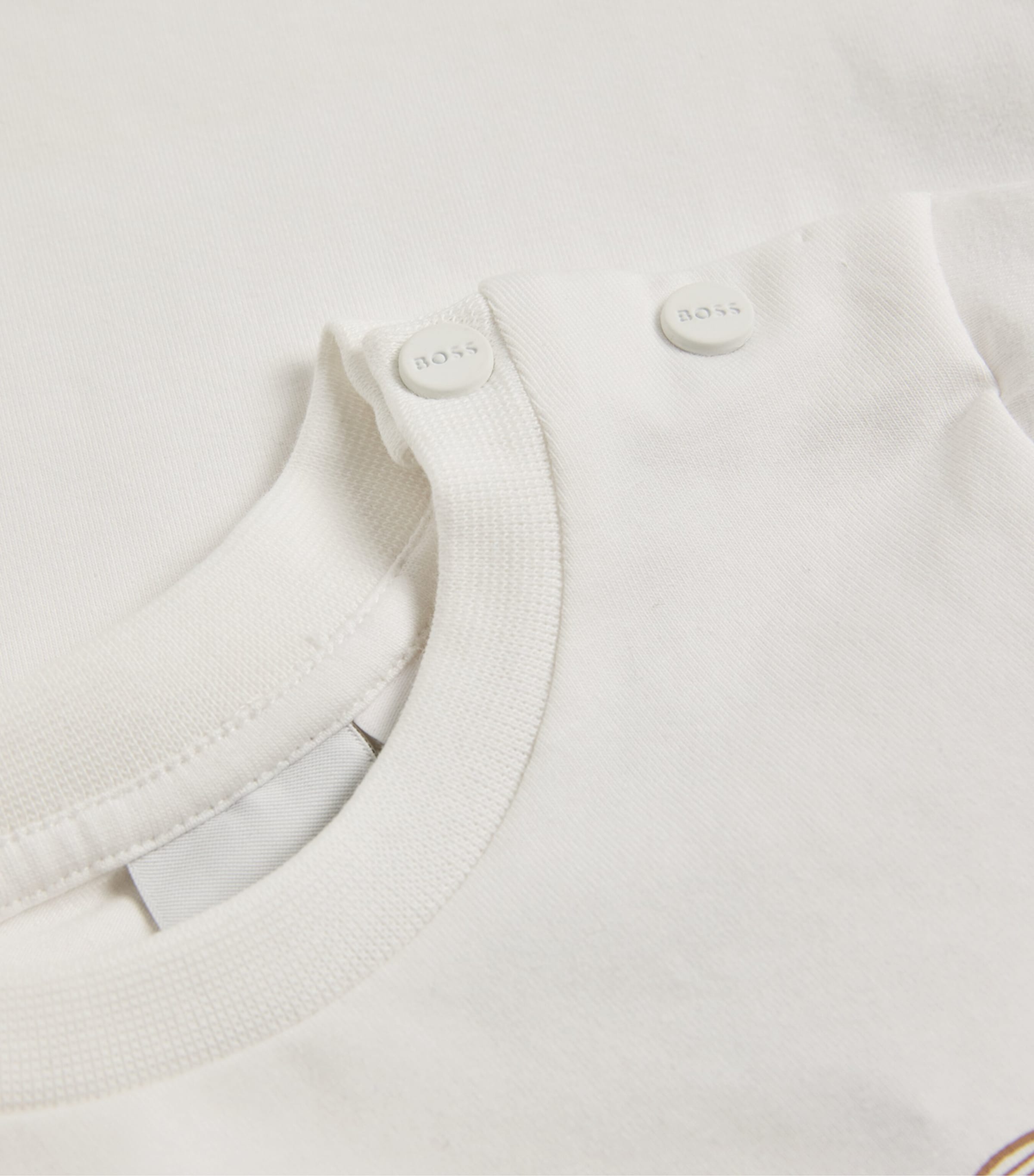 BOSS Kidswear Stretch-Cotton Logo T-Shirt (1-18 Months) Cookie Image 3