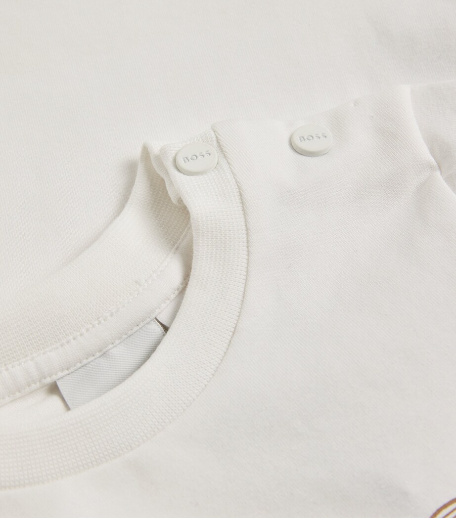 BOSS Kidswear Stretch-Cotton Logo T-Shirt (1-18 Months) Cookie Image 3