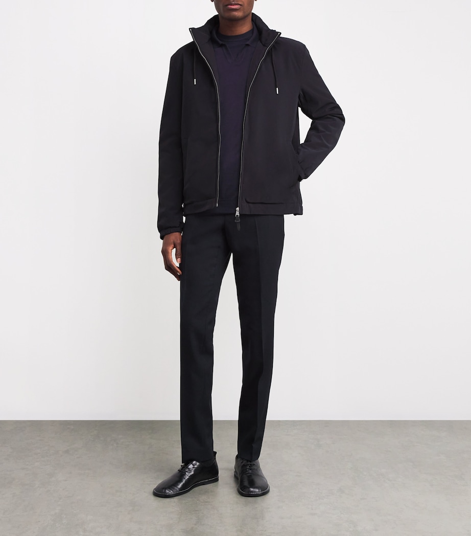 Padded Hooded Jacket NAVY BLUE Image 2