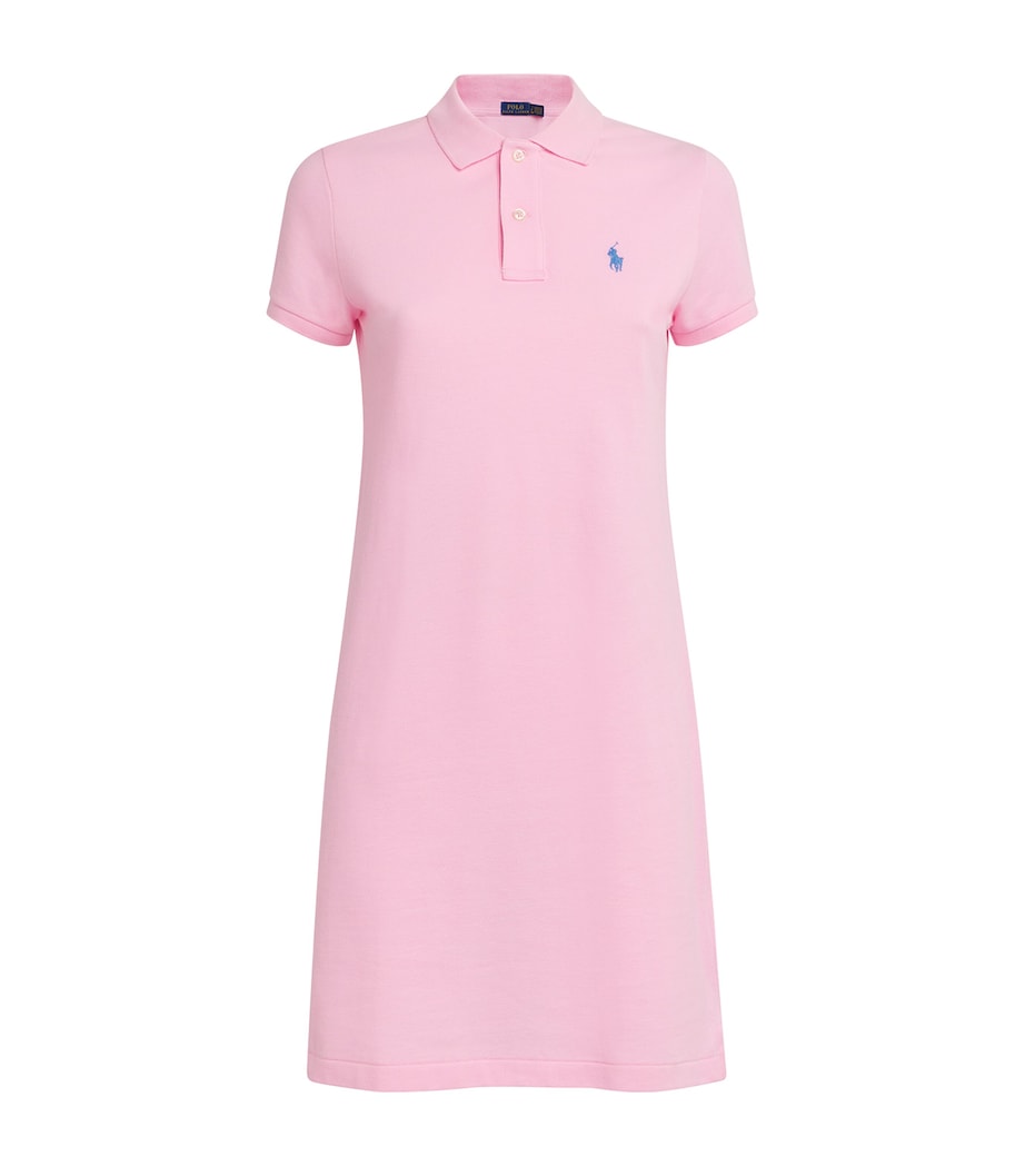 Cotton Mesh Polo Dress PINK Image 1