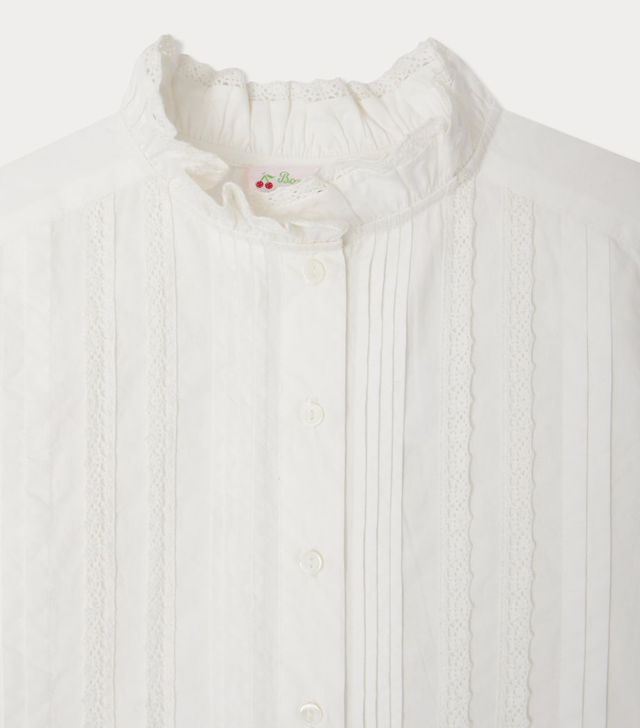 Cotton Poplin Emelia Blouse (4-8 Years) BLANC LAIT Image 3