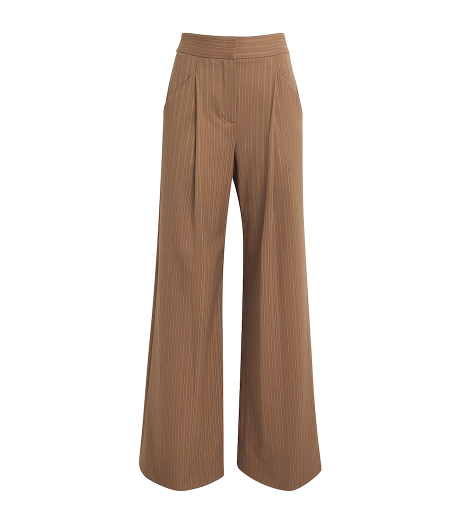 Pinstripe Rimini Wide-Leg Trousers N0964 MALT MULTI Image 1