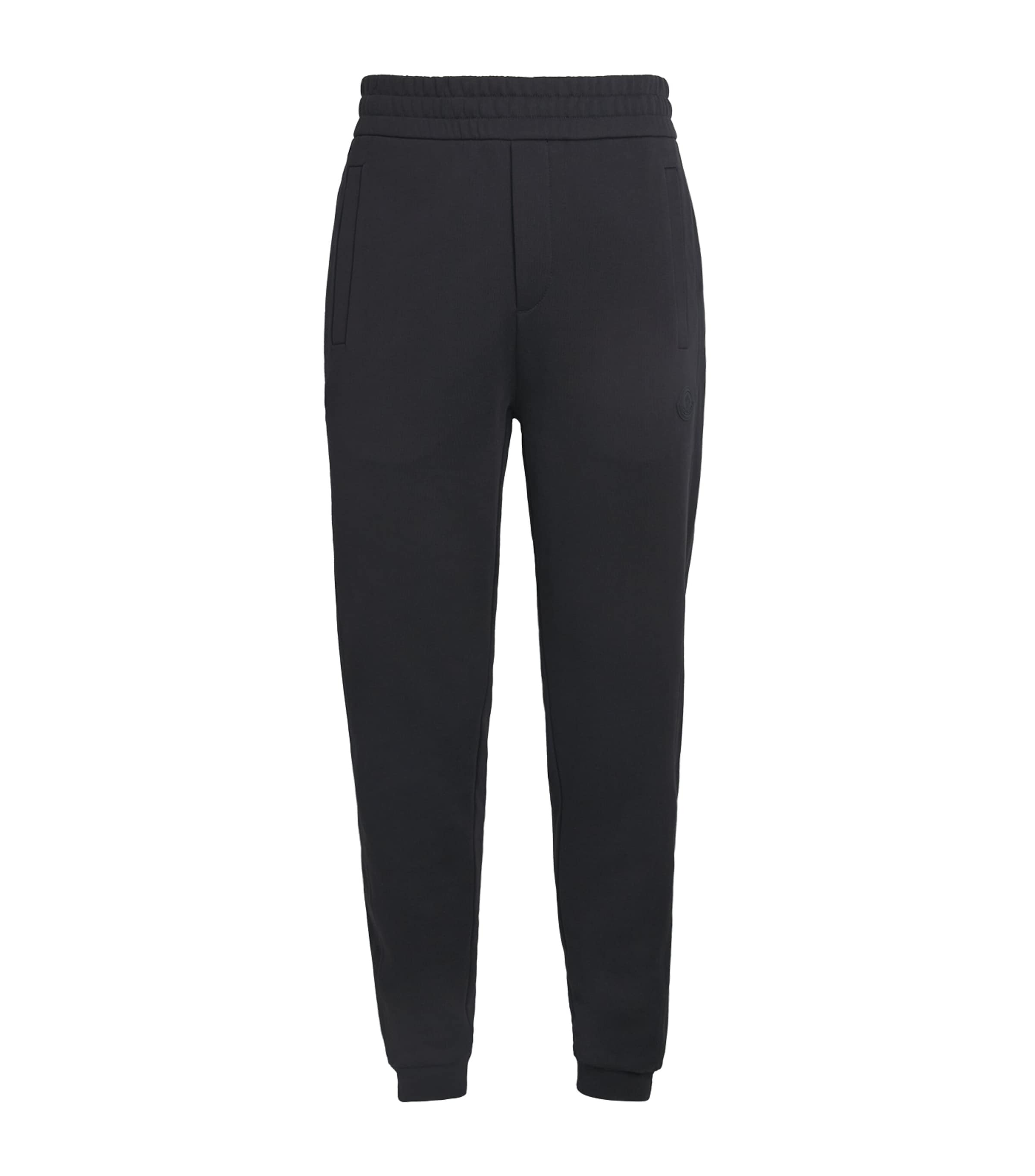 Moncler Cotton Logo Sweatpants In Black