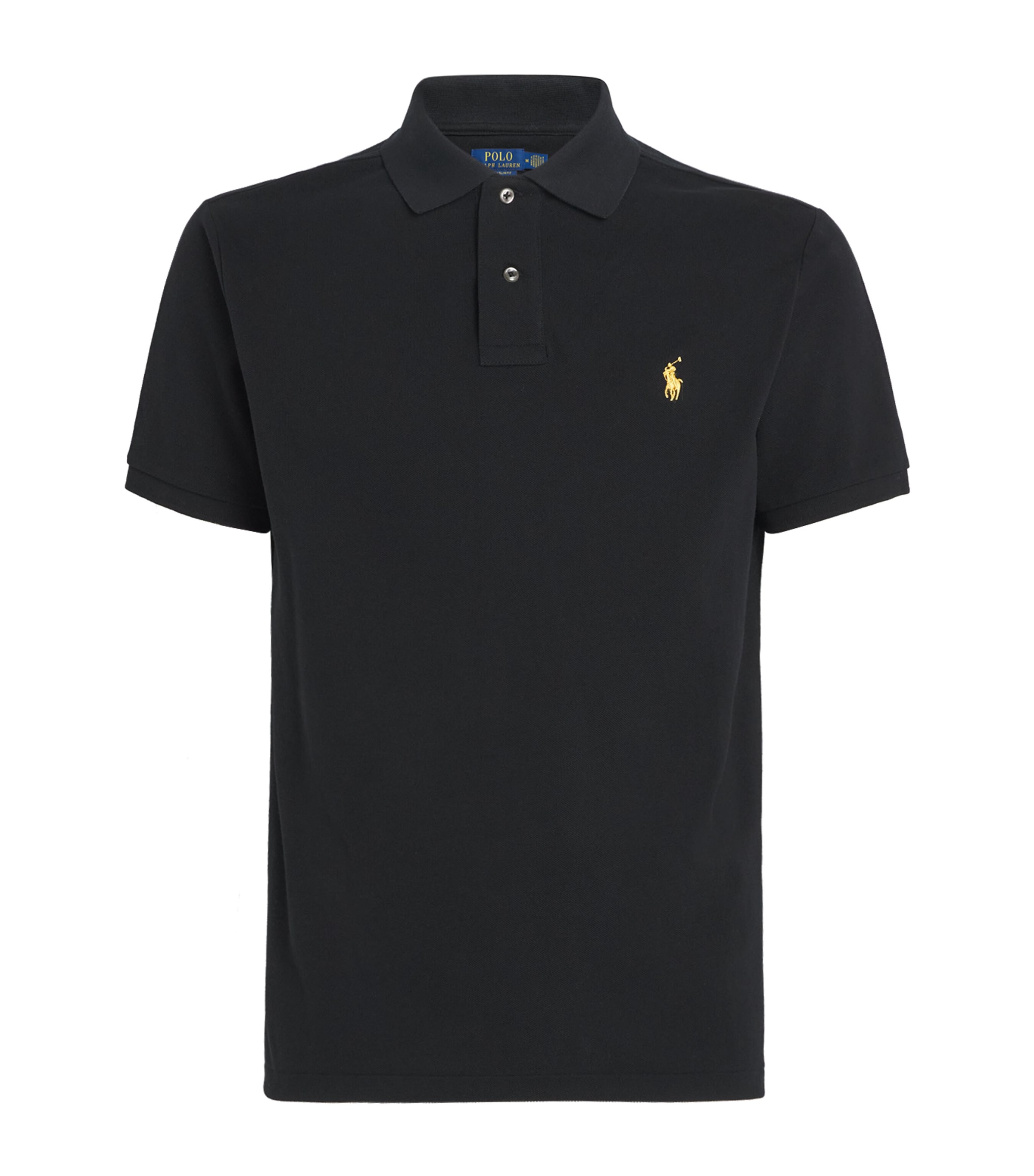 Polo Ralph Lauren Cotton Mesh Slim Fit Polo Shirt In Black