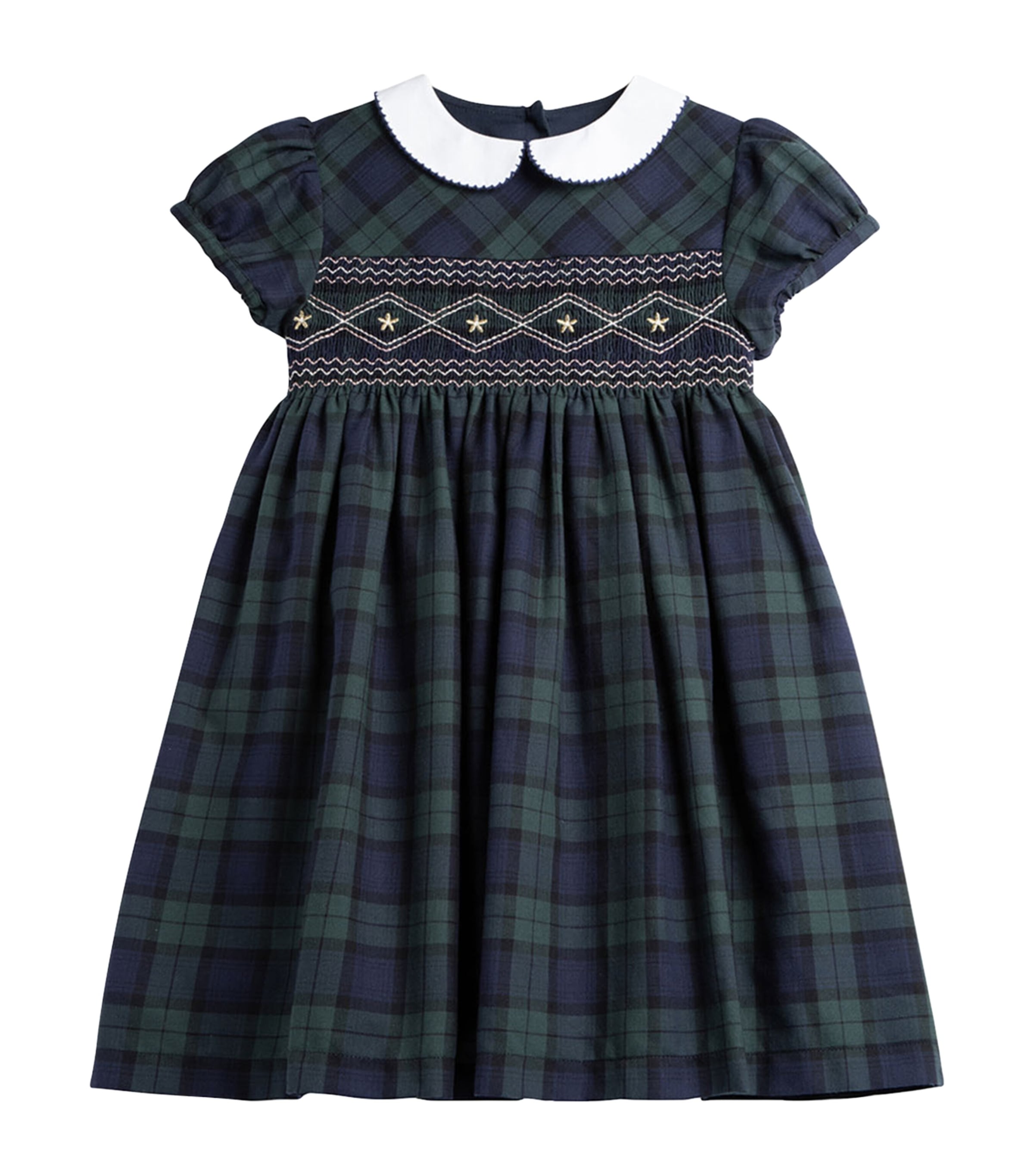 Shop Trotters Cotton Charlotte Dress In Navy