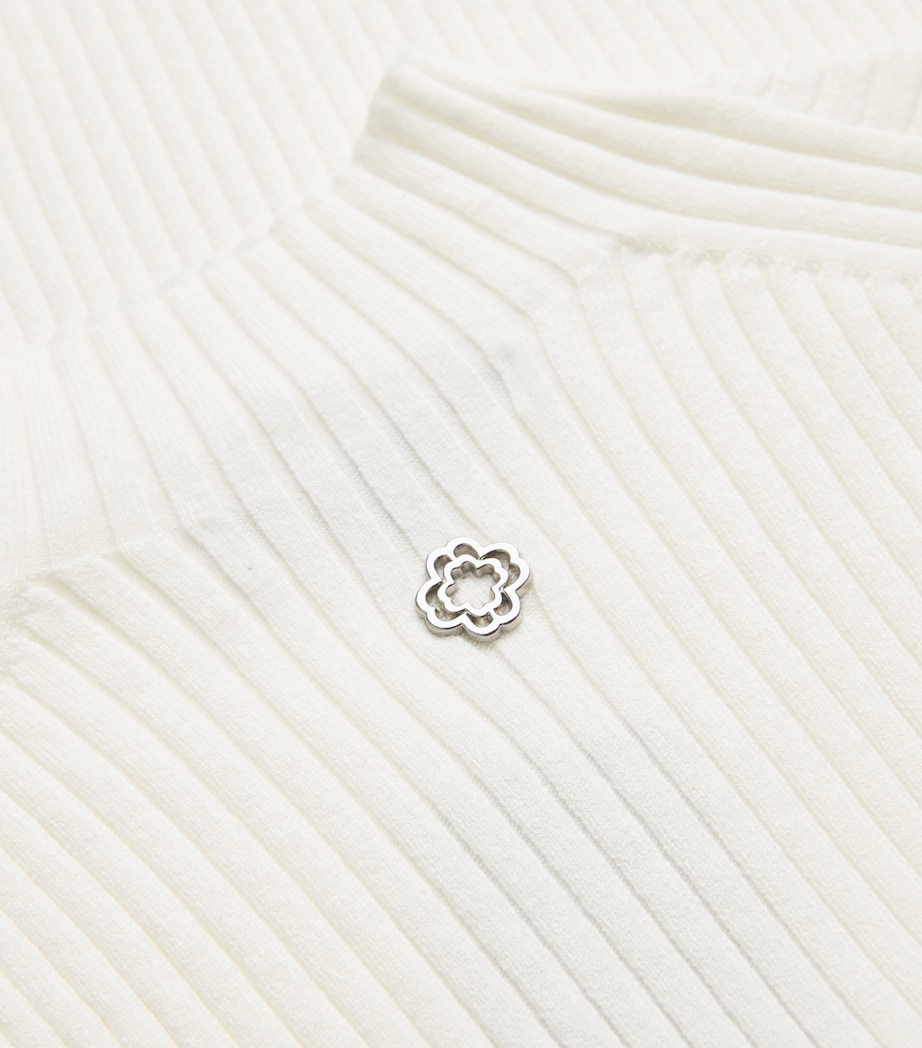 Ribbed High-Neck T-Shirt ECRU Image 5