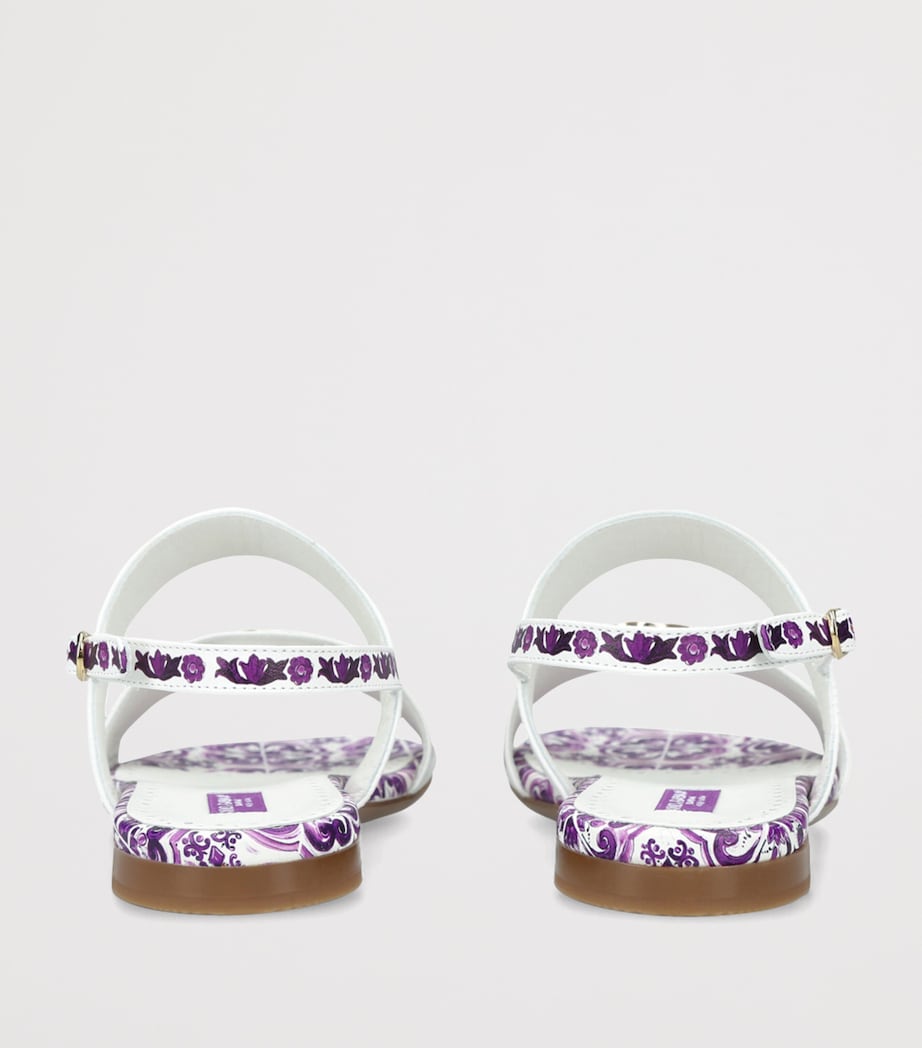 Leather Majolica Sandals PURPLE Image 2