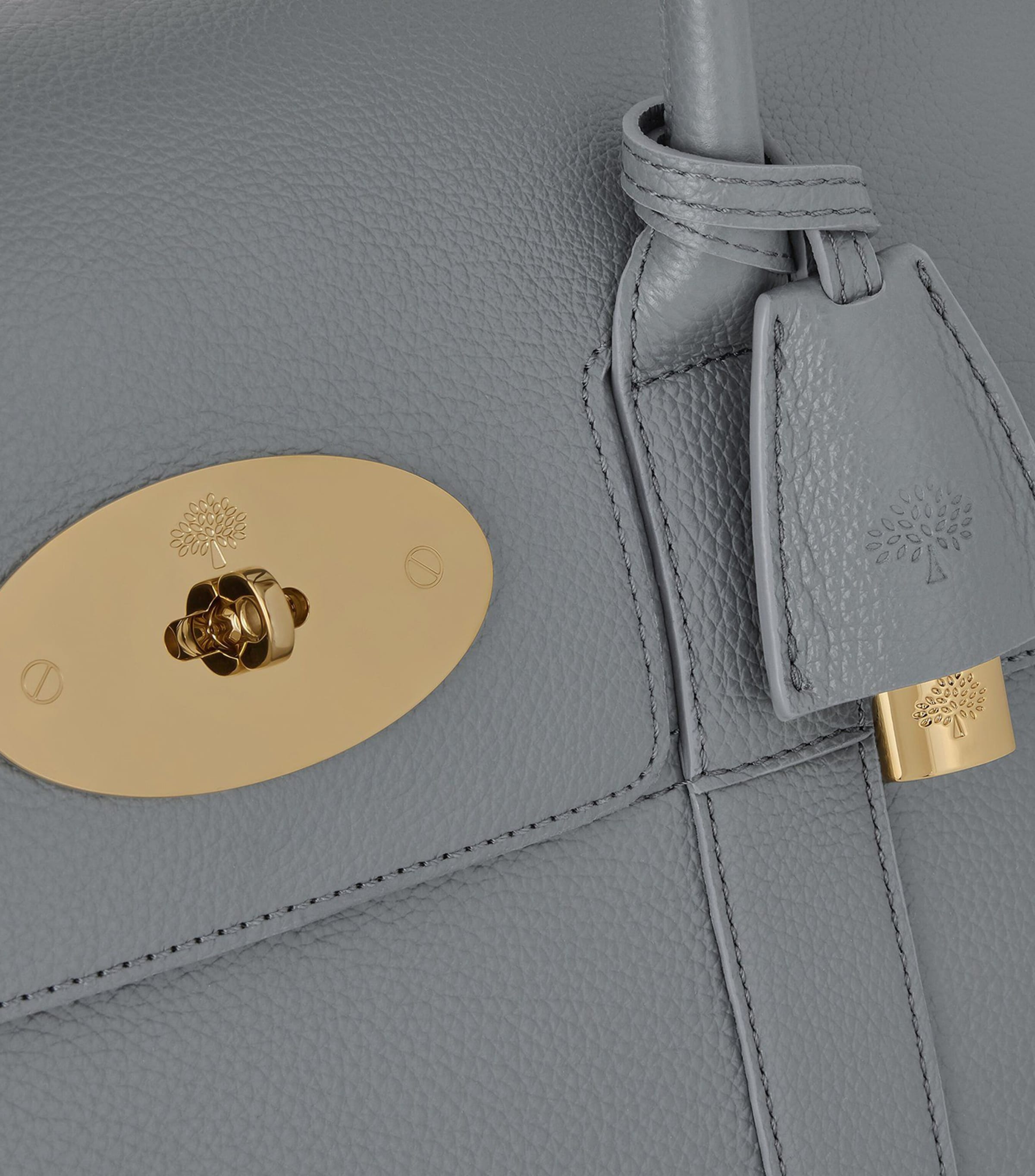 Mulberry Small Leather Bayswater Shoulder Bag Foggy Grey Image 5