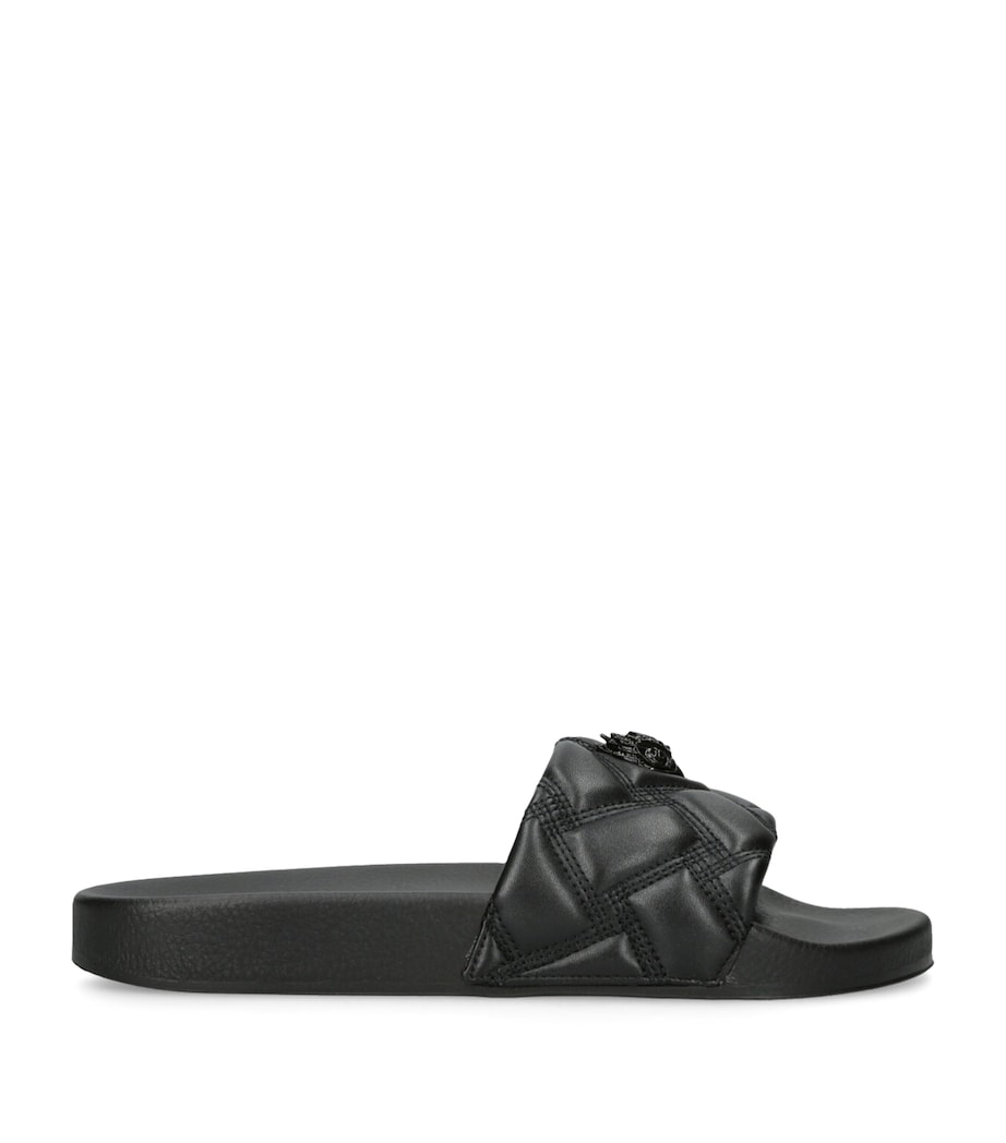 Quilted Meena Slides BLACK Image 3