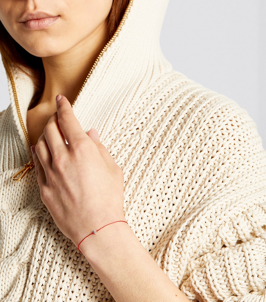 Rose Gold and Diamond Absolu Thread Bracelet RED Image 9