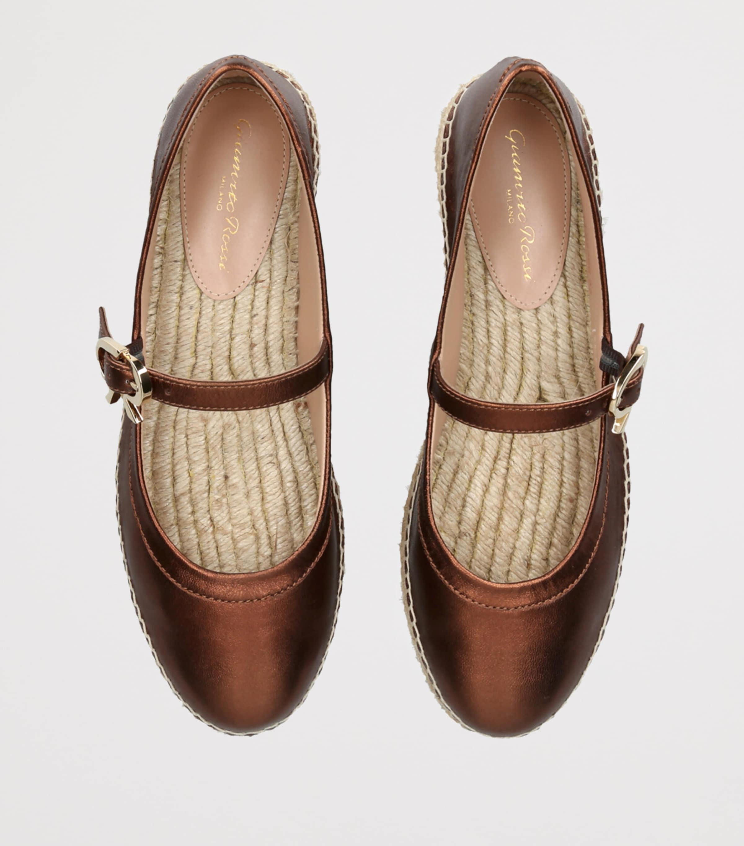 Gianvito Rossi Leather Elda Ballet Flats Dark Brown Image 4