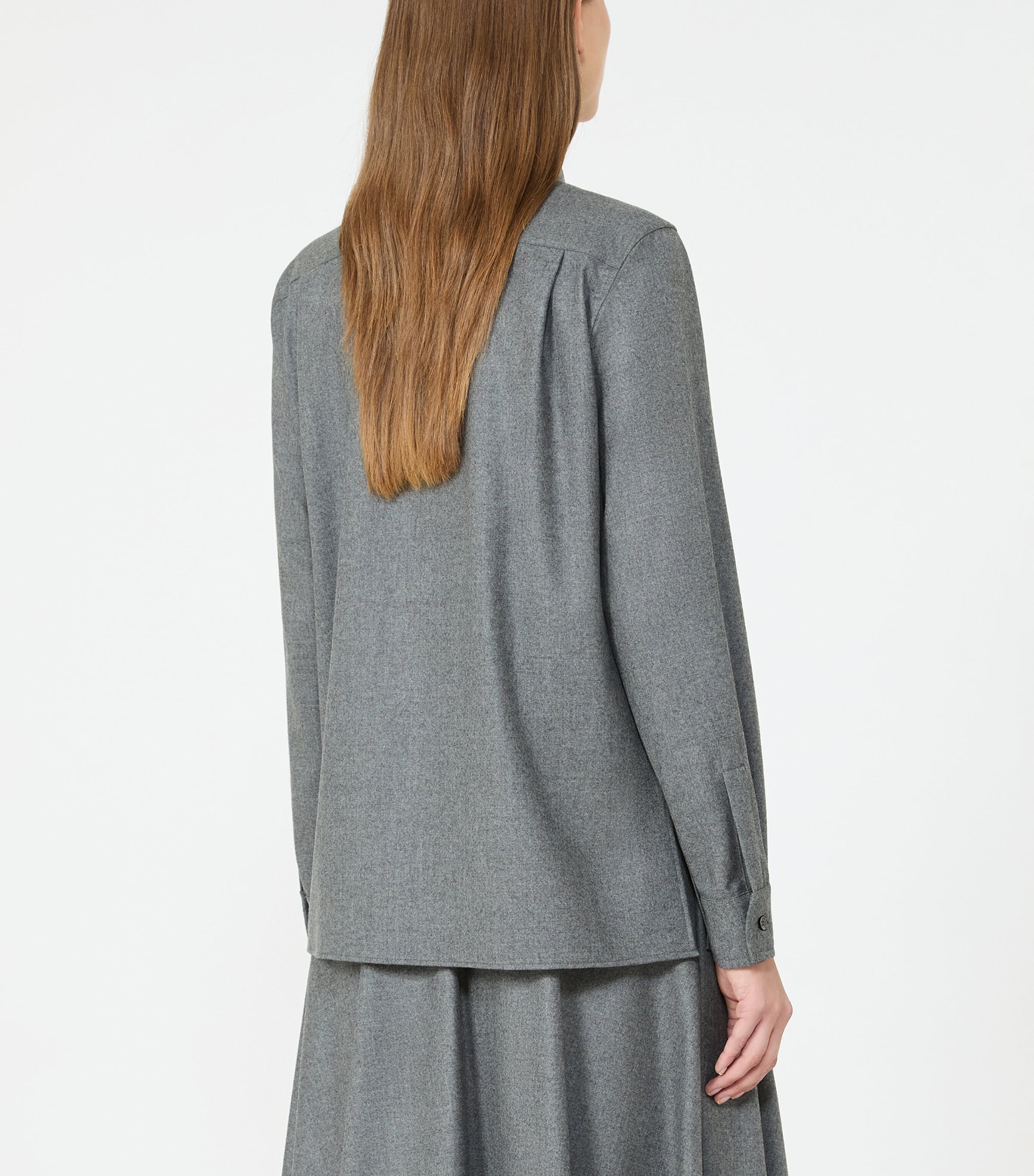Max Mara Grey Cashmere Long-Sleeve Shirt | Harrods JP