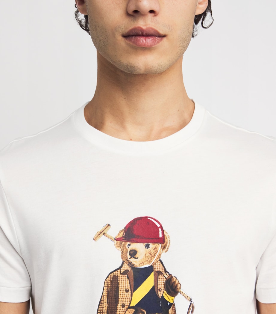 Cotton Polo Bear T-shirt WHITE-SOCIETY BEAR Image 6