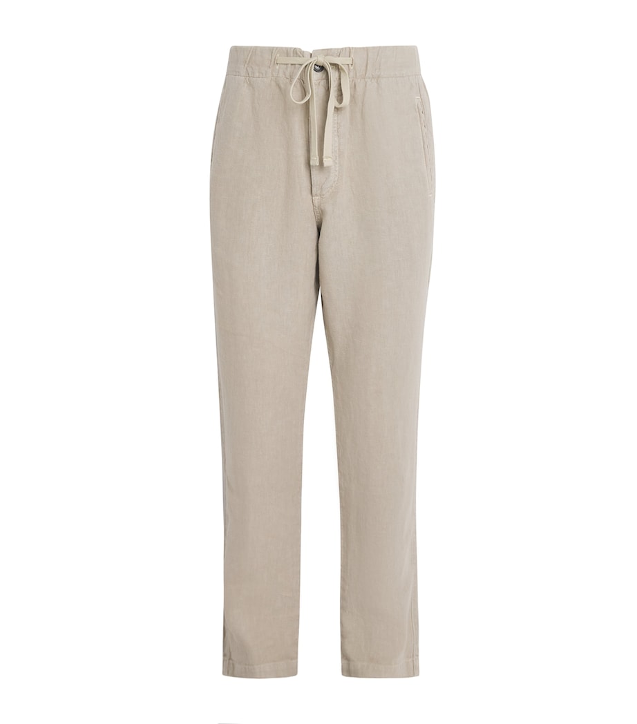 Citizens of Humanity Mens Linen Drawstring Straight Trousers Wheat Image 1