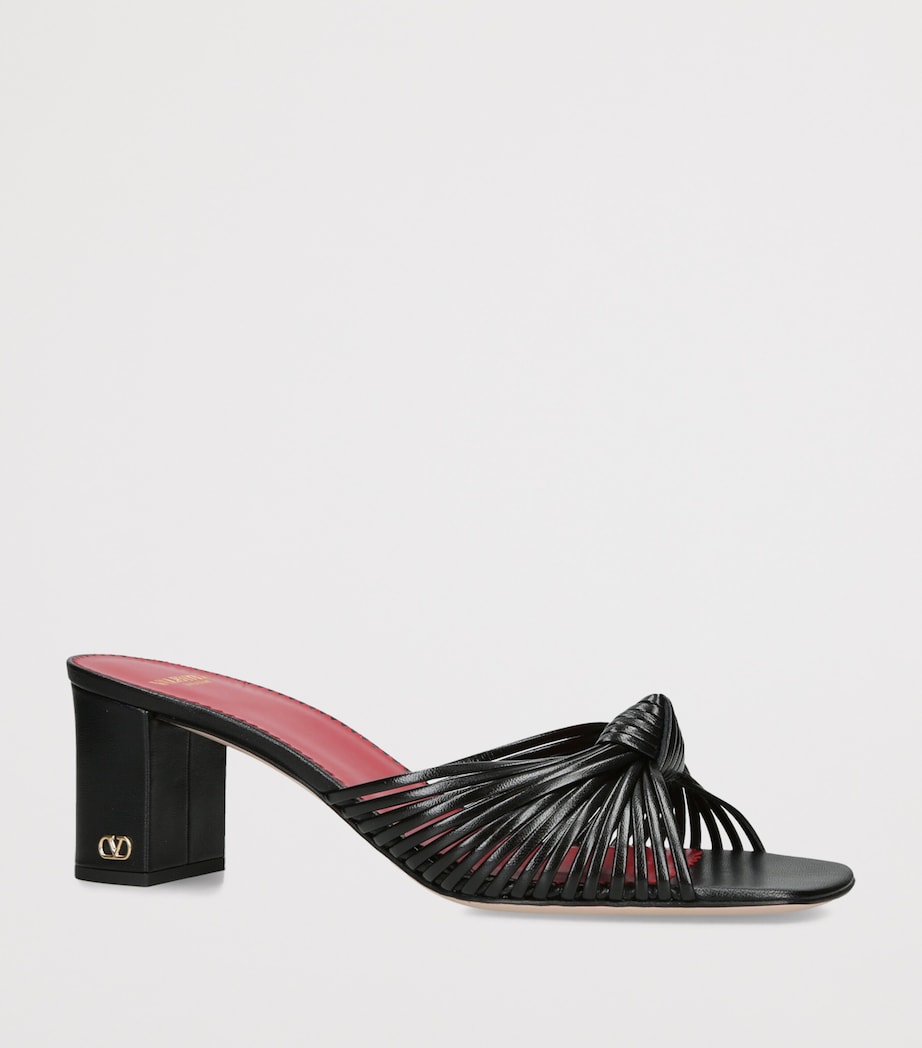 Valentino Garavani Leather Annet Mules 60 Black Image 3