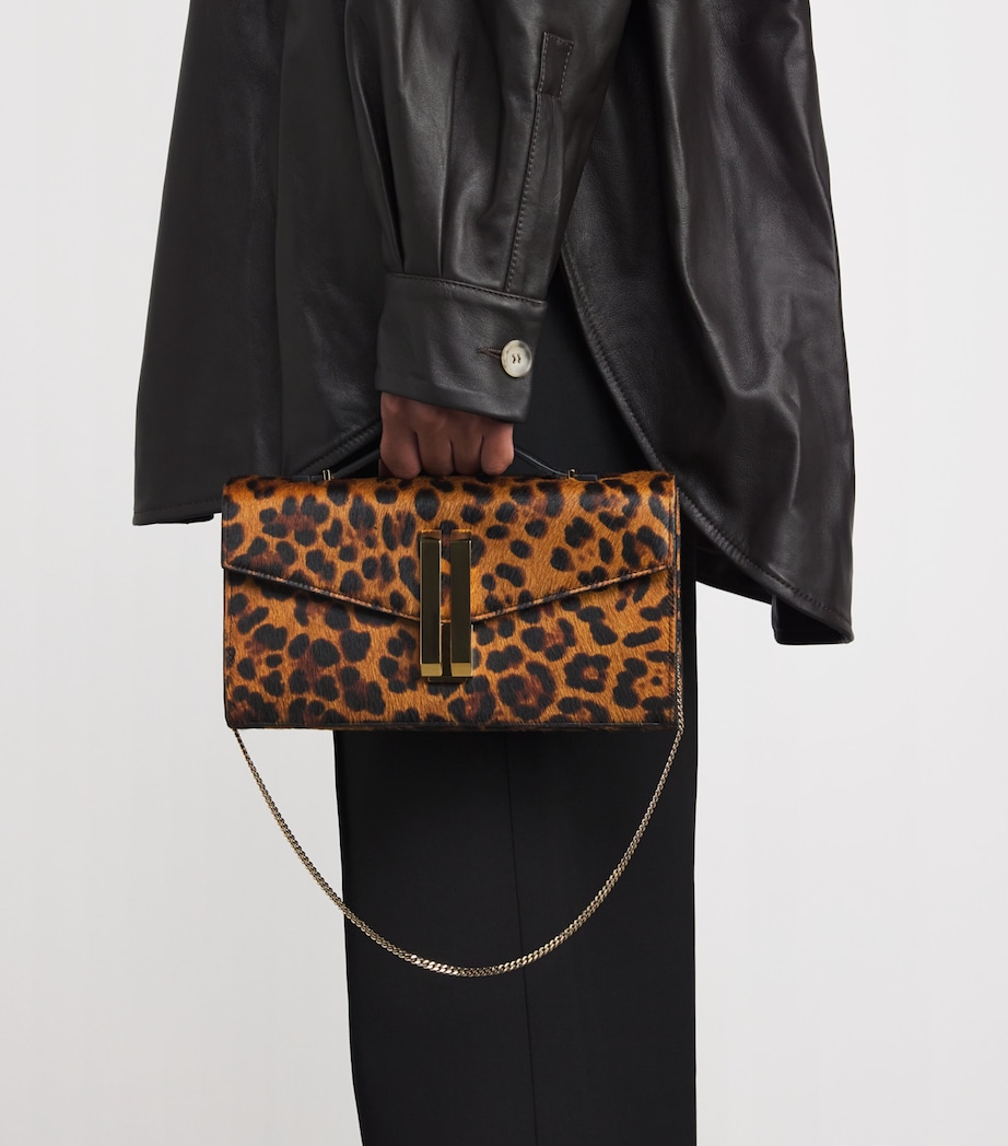 Leopard-Effect Calf Hair Vancouver Clutch LEOPARD EFFECT/BLACK Image 2