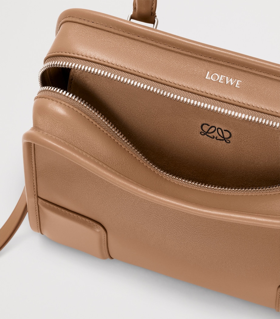 LOEWE Small Leather Amazona 180 Top-Handle Bag Mocha Image 6