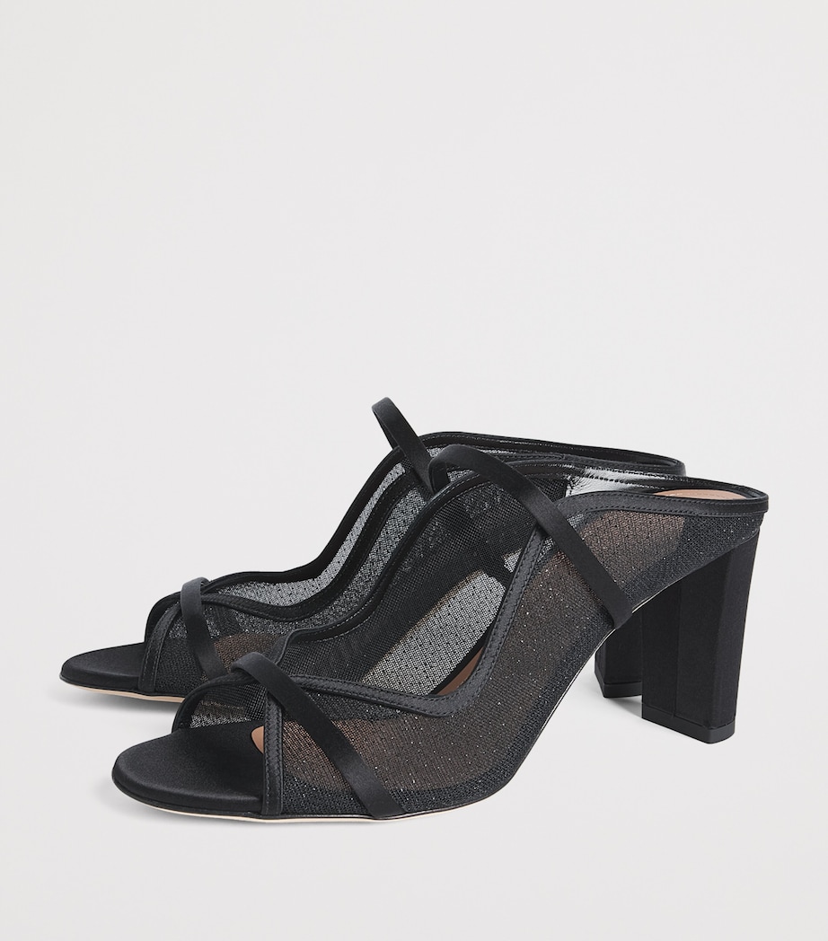 Malone Souliers Mesh Norah Heeled Sandals 70 Black Image 3