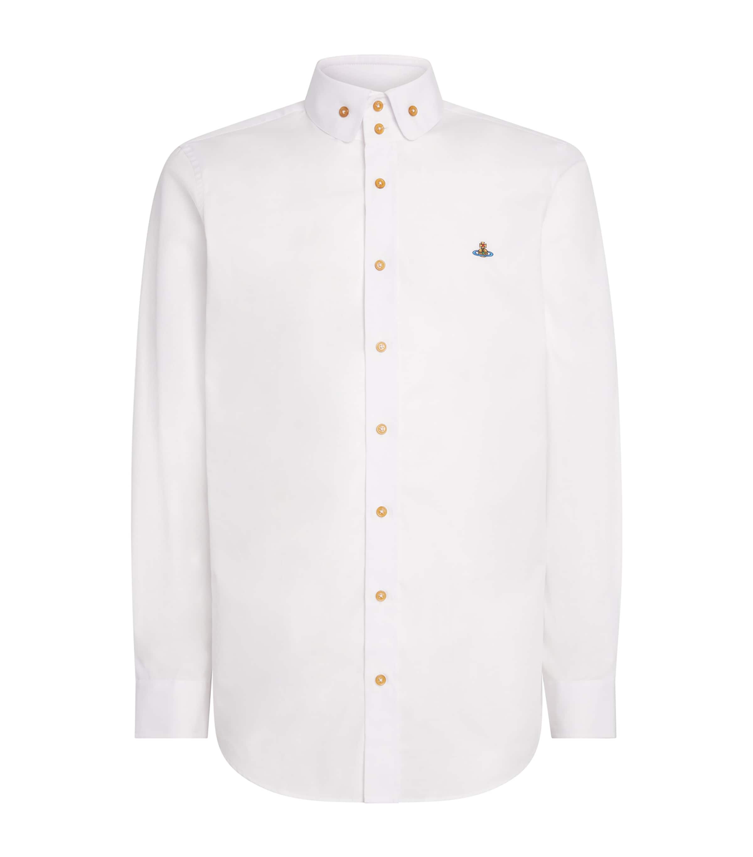 Organic Cotton Button-Down Orb Shirt A401 WHITE Image 1