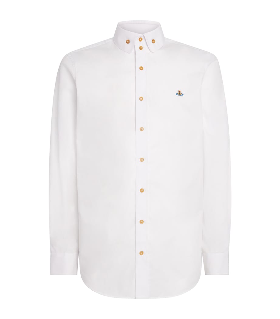 Organic Cotton Button-Down Orb Shirt A401 WHITE Image 1