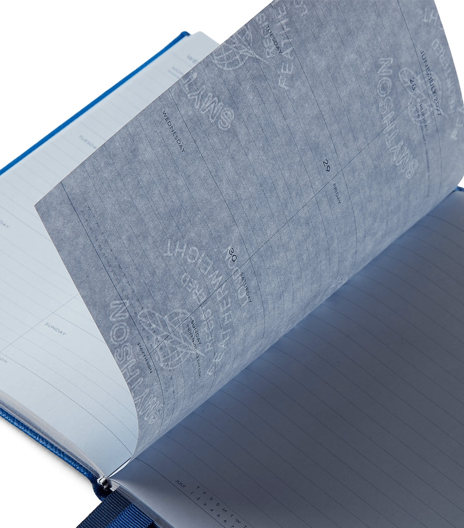 Smythson Leather Soho Weekly Diary 2026-2027 Cerulean Image 3