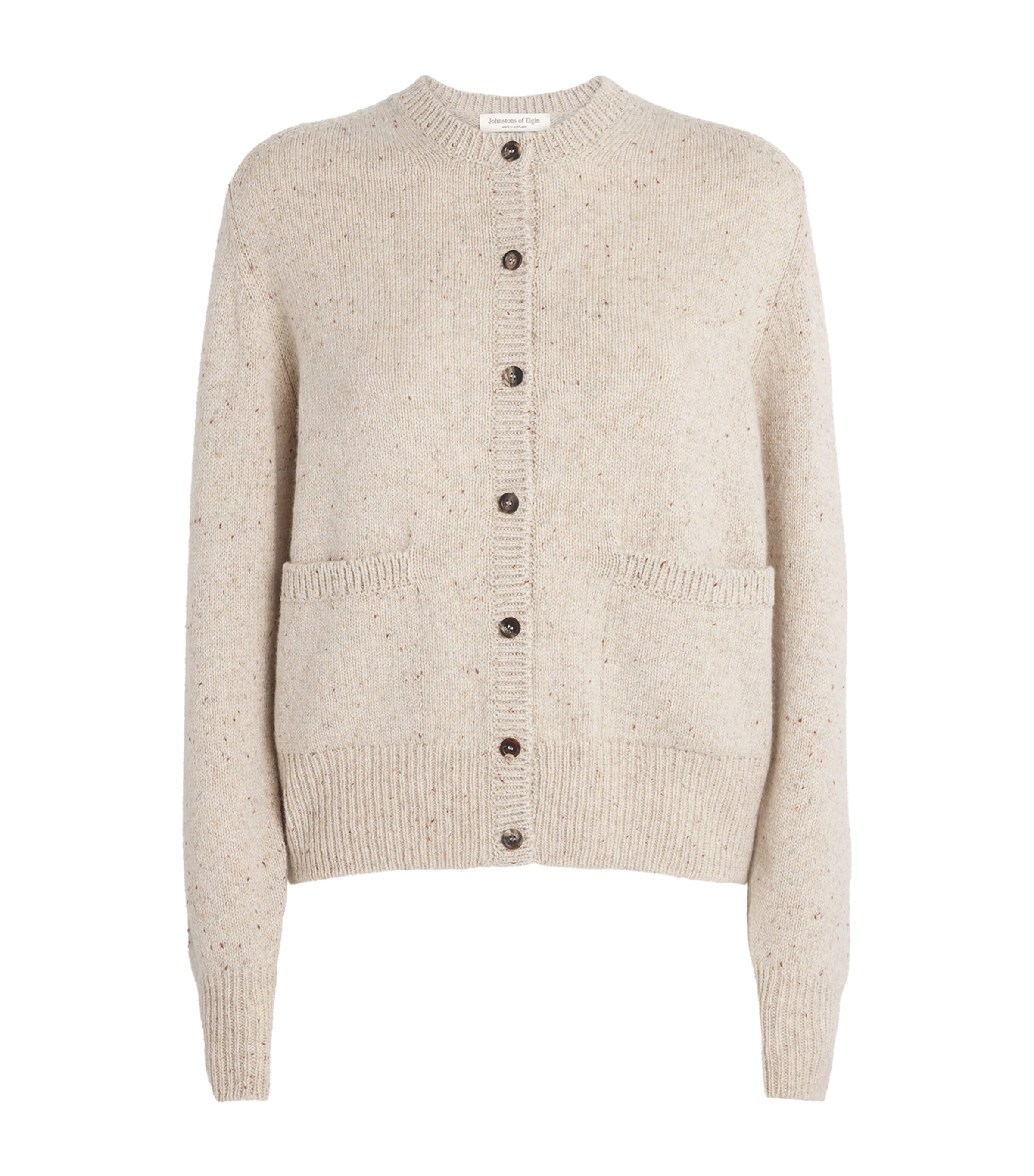 Johnstons Of Elgin Donegal Cashmere Cardigan In Neutral